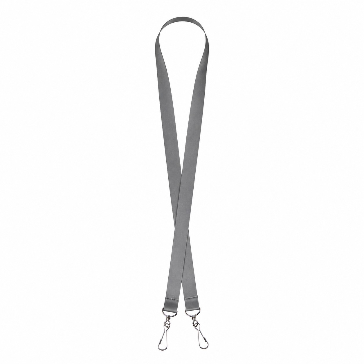 Open End Polyester Lanyard — Gray