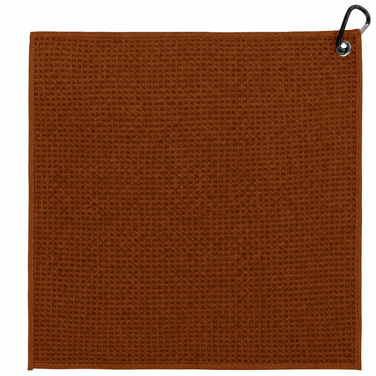 Waffle Polyester Golf Towel — Copper Brown