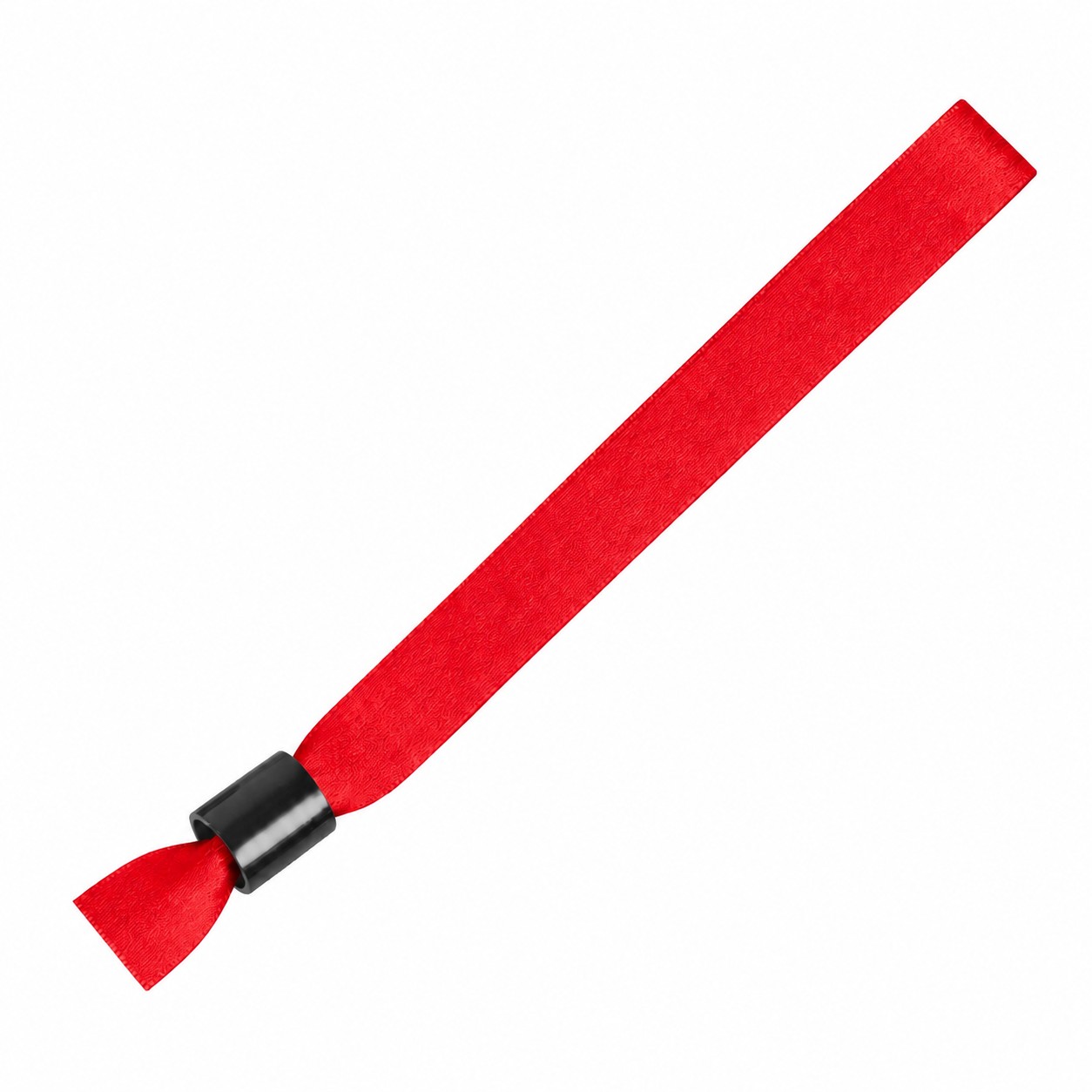 Polyester Locking Event Wristband — Red