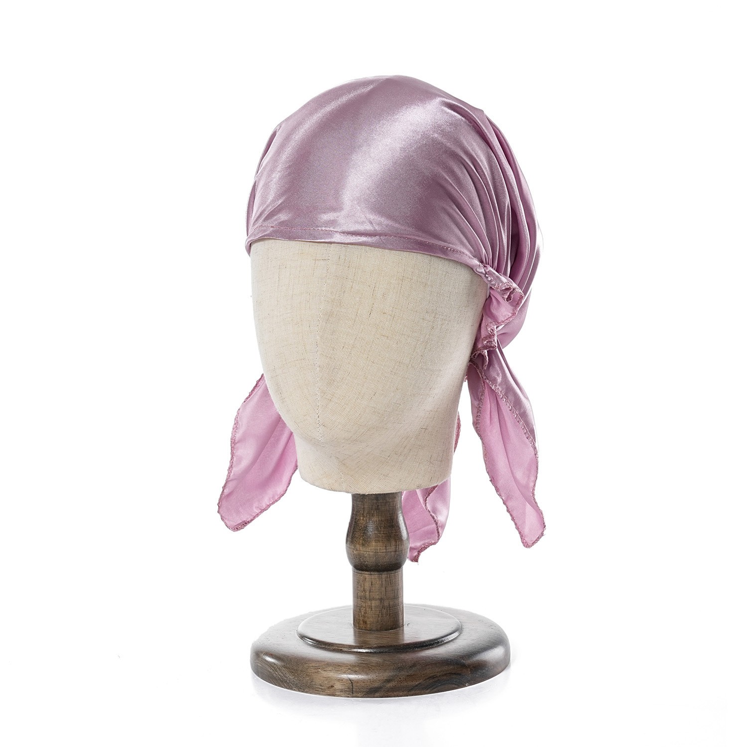 Polyester Triangle Satin Turban Cap — view 2