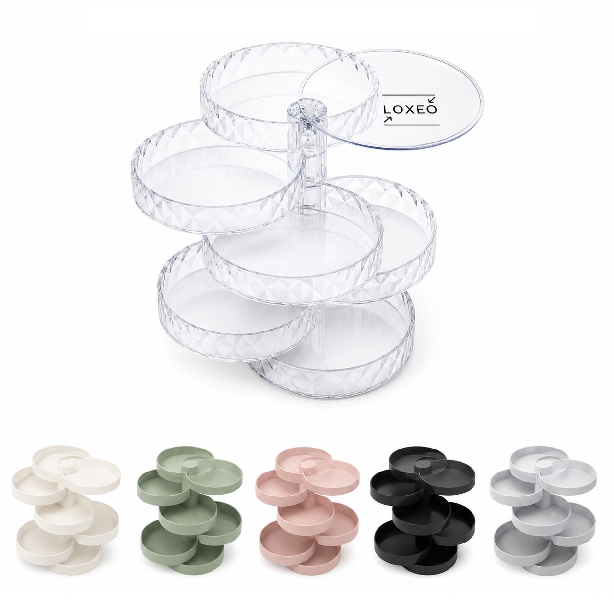 Four Layer Pivoting ABS Jewelry Organizer
