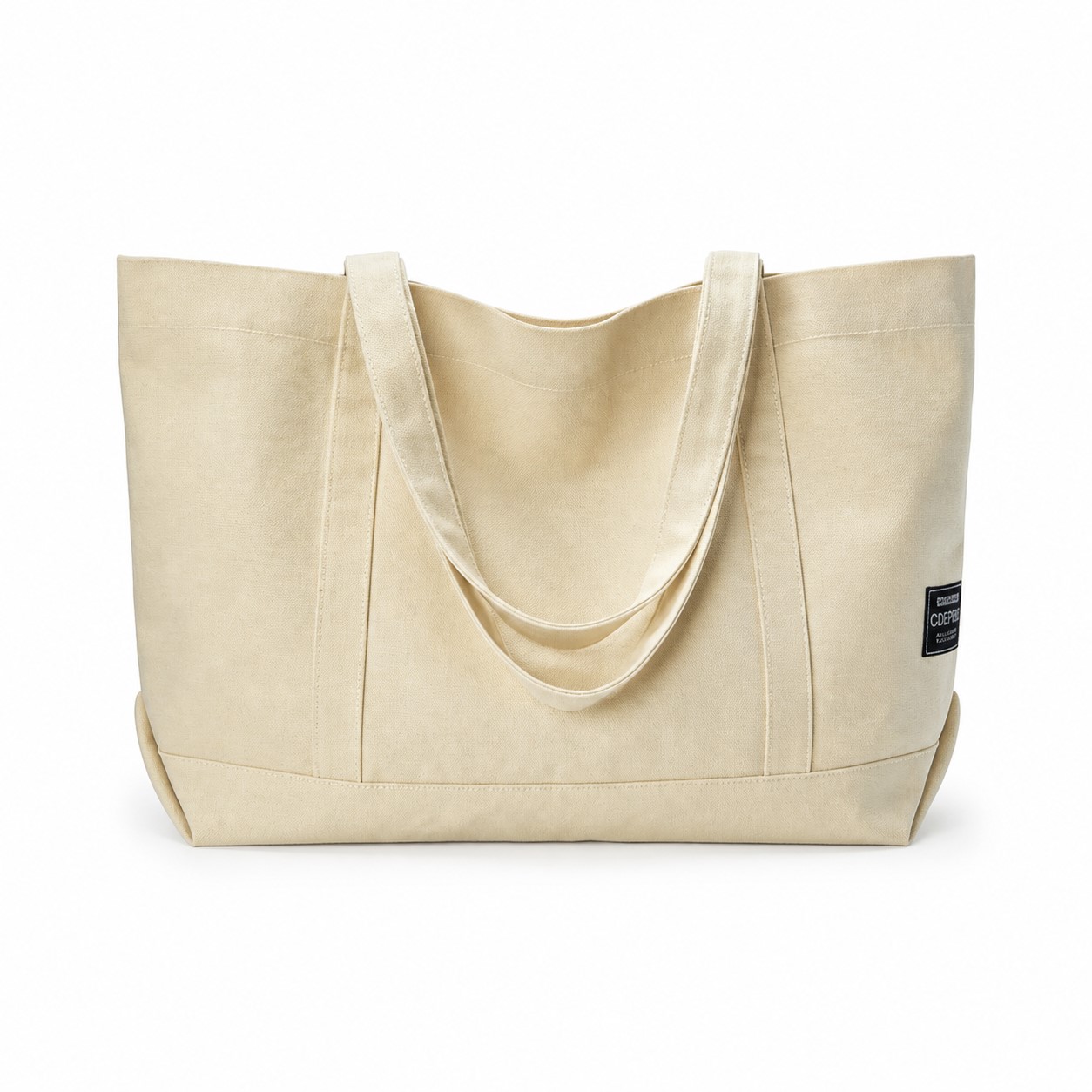 Large Canvas Tote With Metal Snap — view 2
