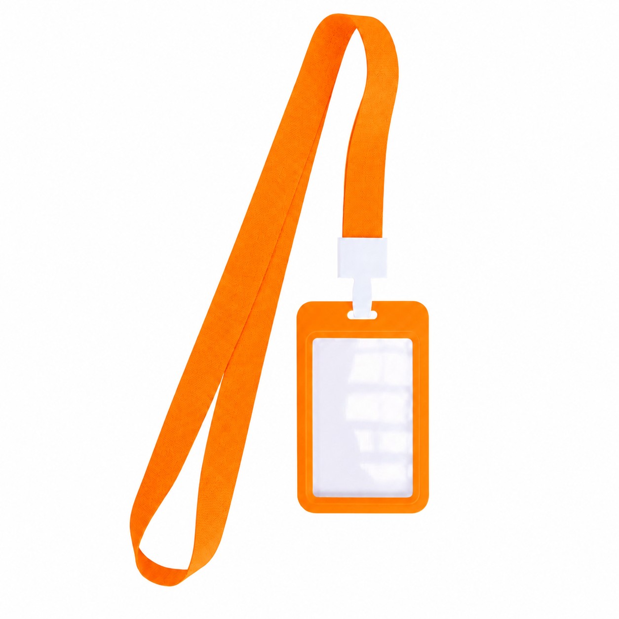 Vertical Sliding Badge Holder Lanyard — Orange