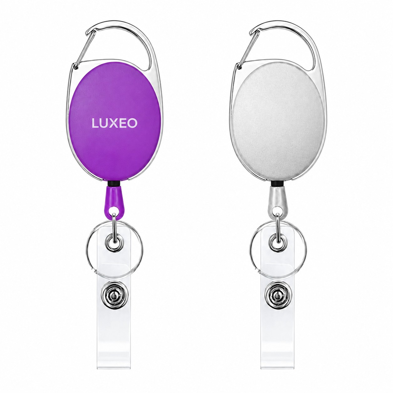 Plastic Carabiner Retractable ID Badge Reel