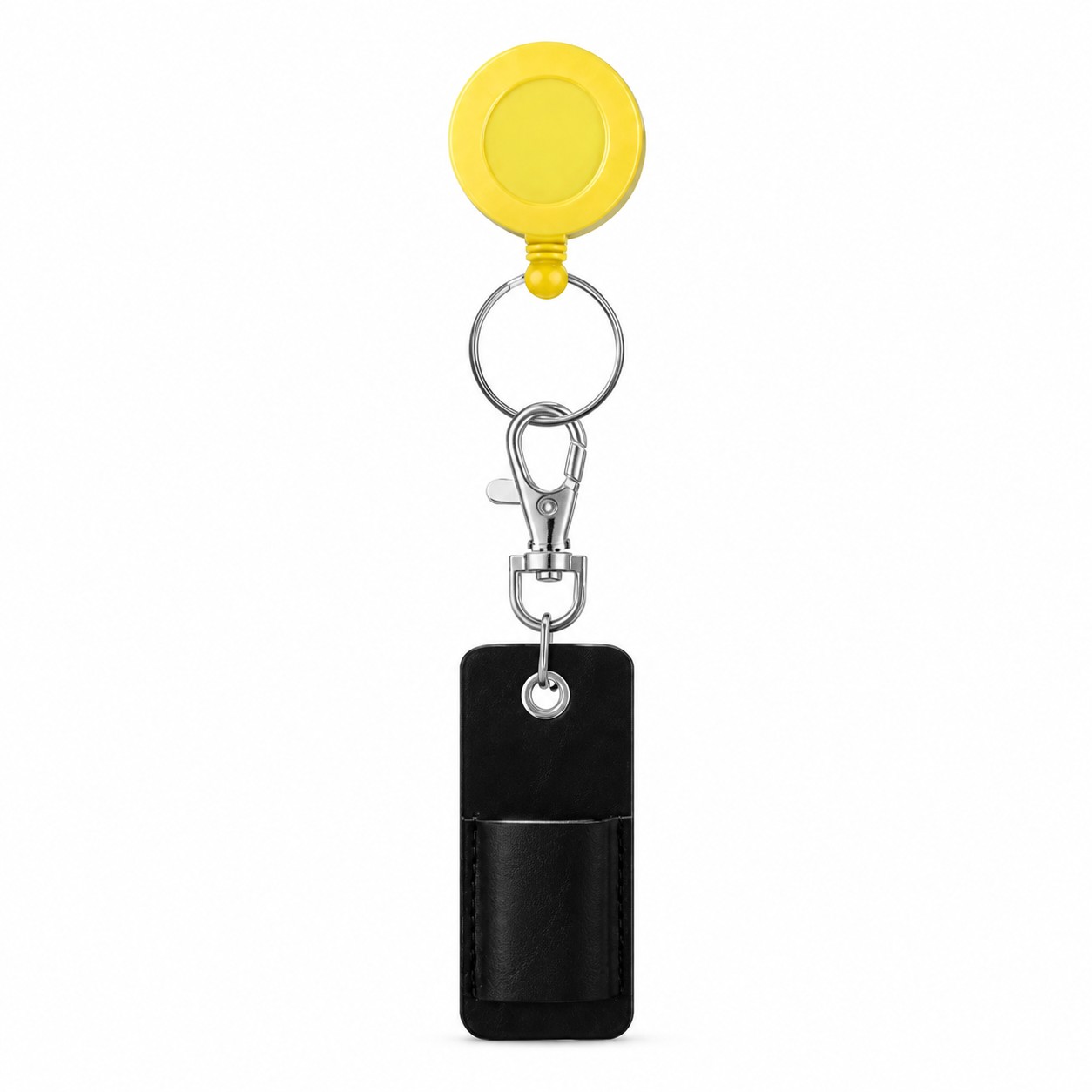 Retractable PU Pen Sleeve With Keyring — view 2