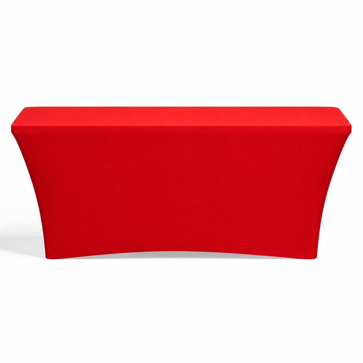 Zippered Six Foot Stretch Table Cover — Red