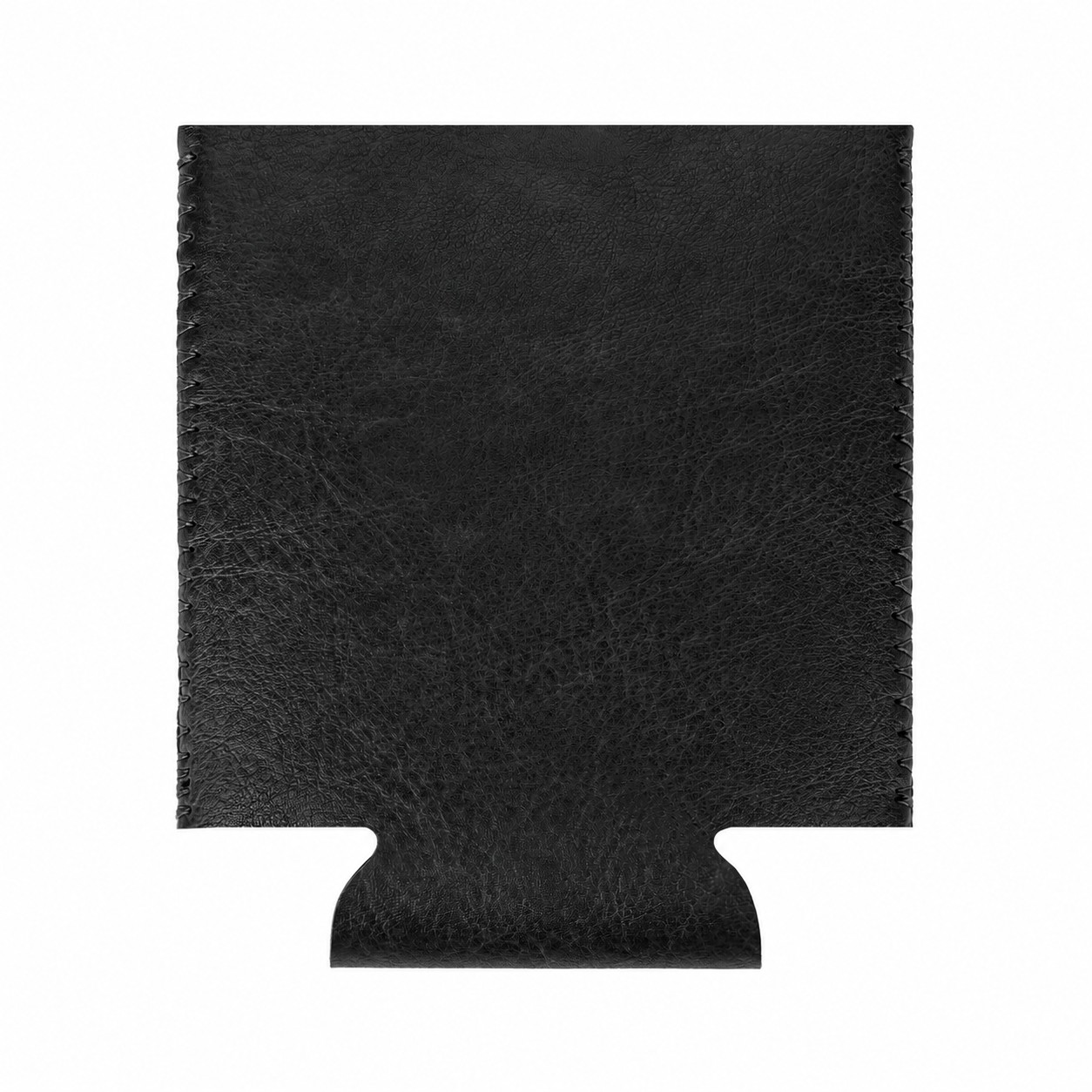 PU Leather Can Cooler Sleeve — Black