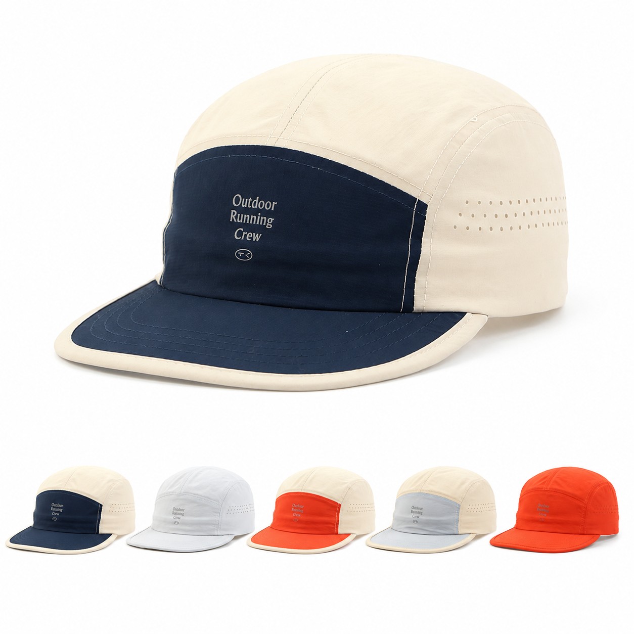 Polyester Short Brim Running Cap