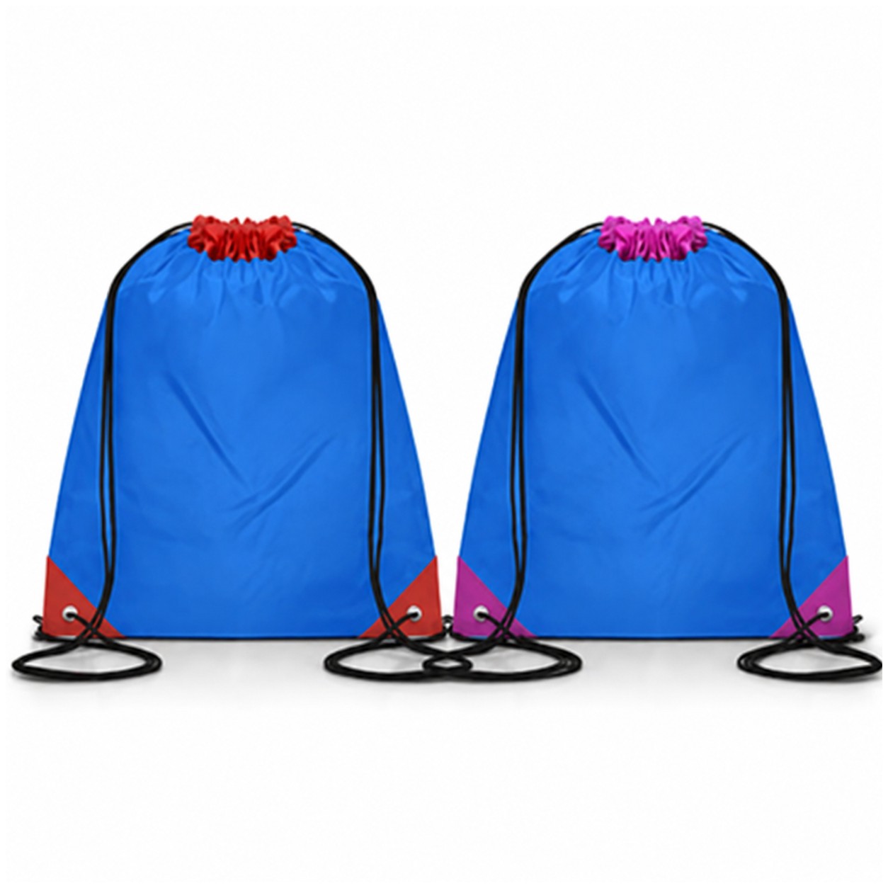 Clear PVC Security Cinch Backpack — Blue