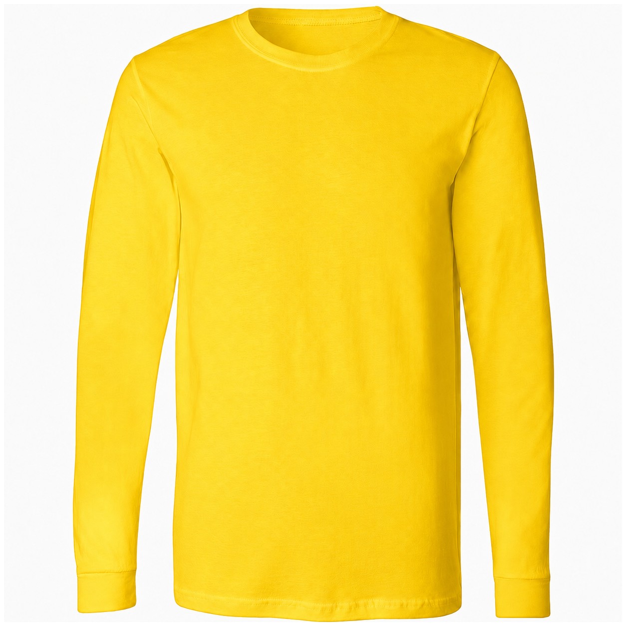 Men's Combed Cotton Long Sleeve Shirt — Yellow