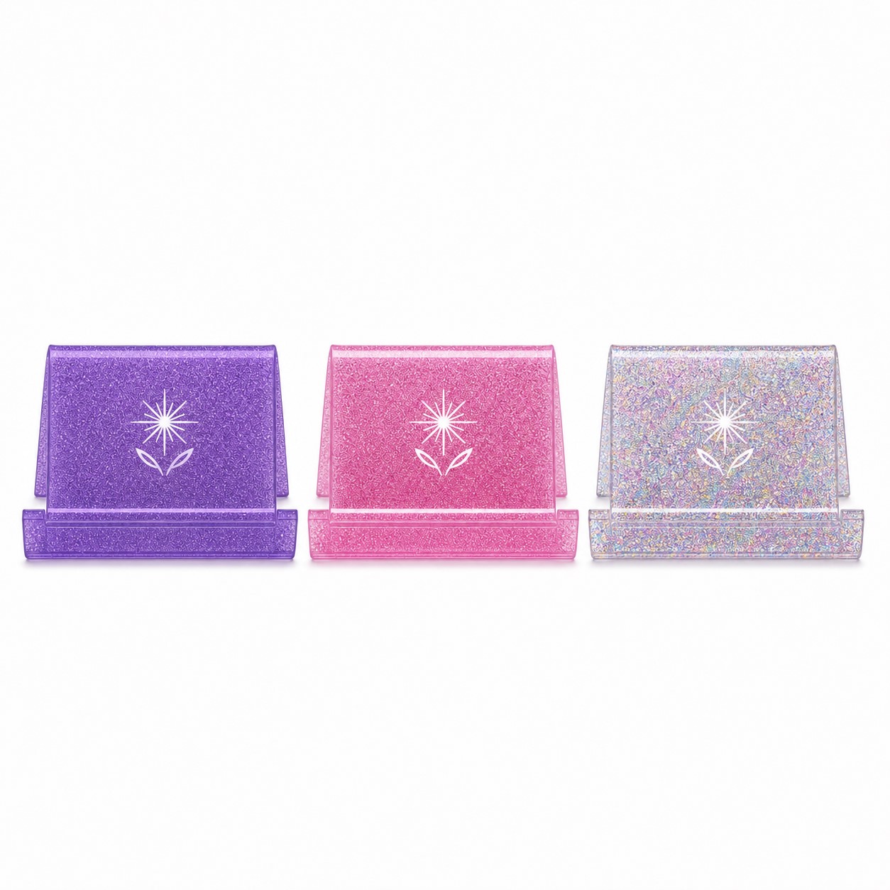 Glitter Acrylic Desktop Business Card Holder