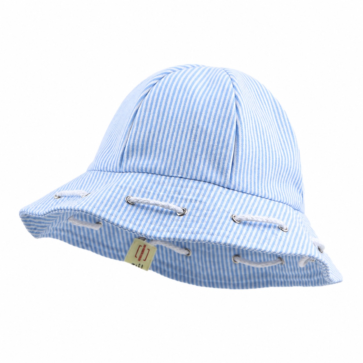 Striped Cotton Bucket Sun Hat — view 4
