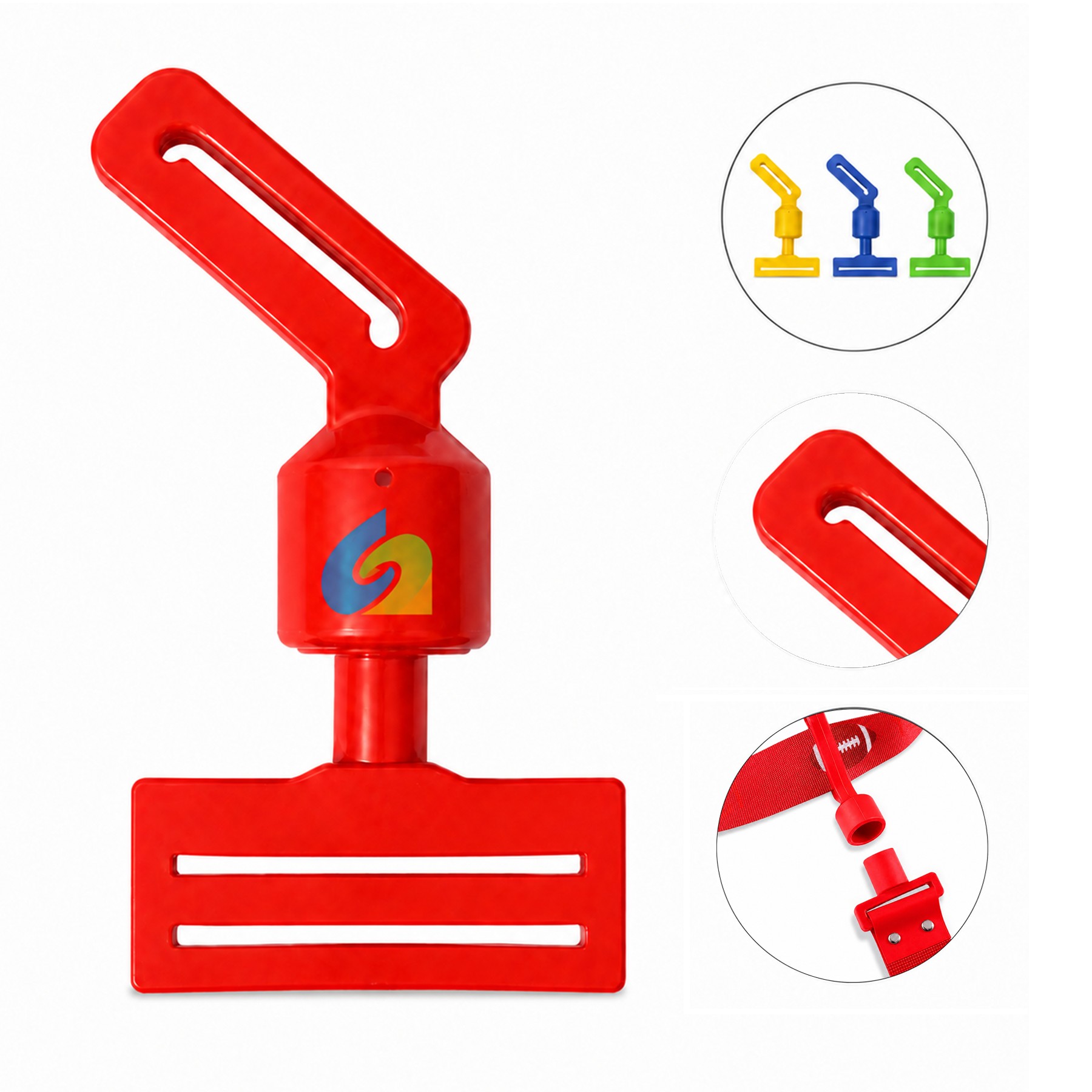 Detachable Plastic Flag Football Belt Buckle