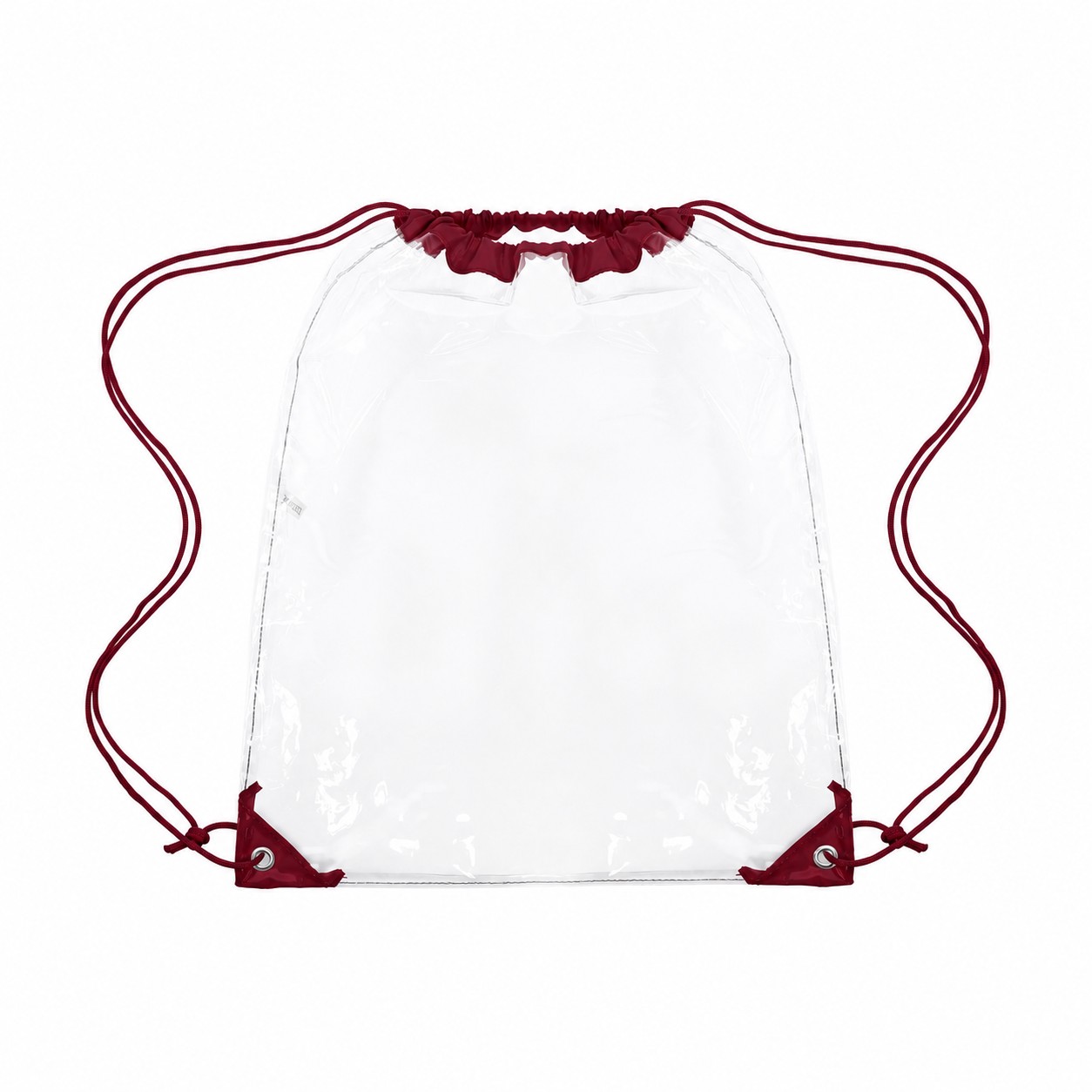 Large Reinforced Corners Drawstring Bag — Burgundy Red