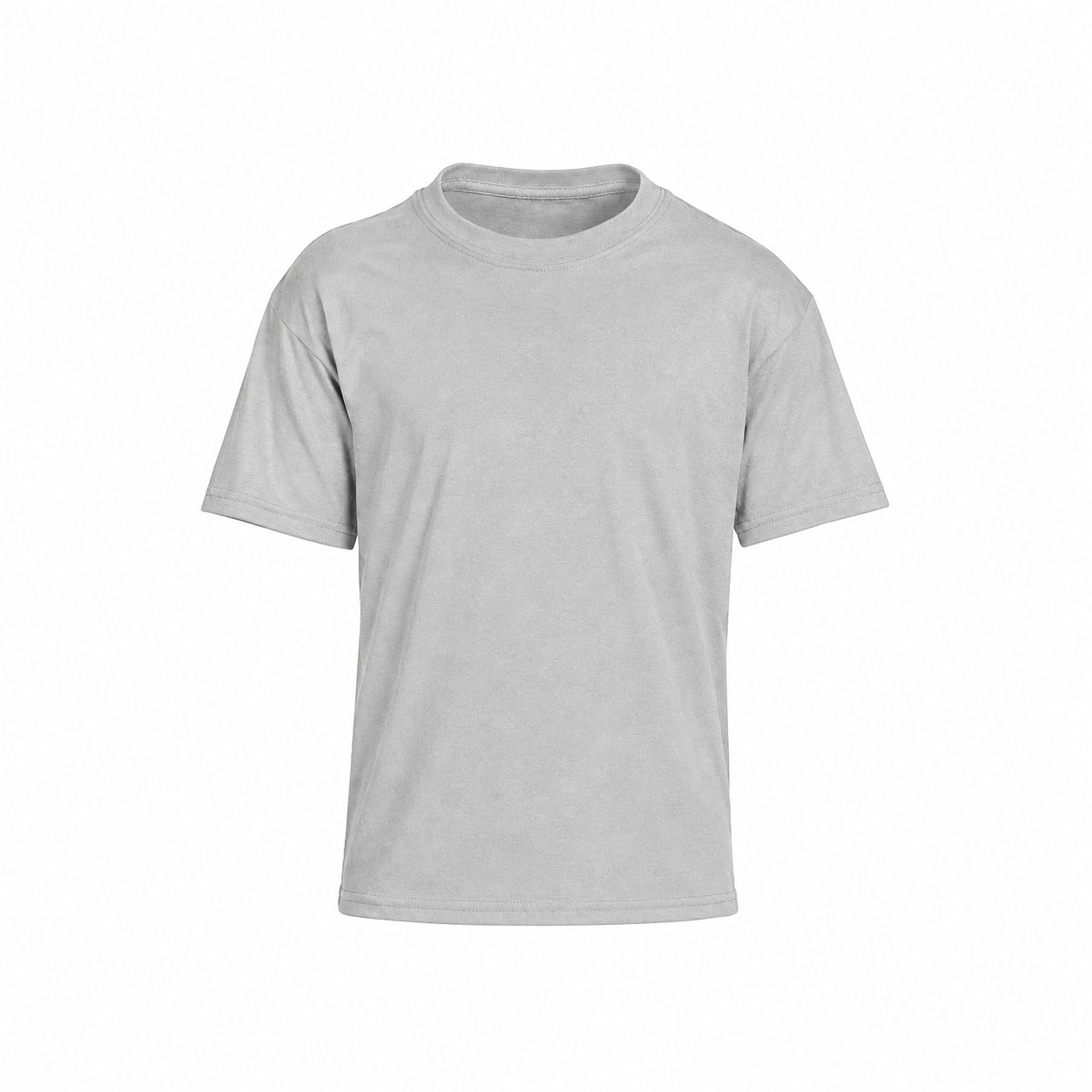 Essential Youth Cotton T Shirt — Silver