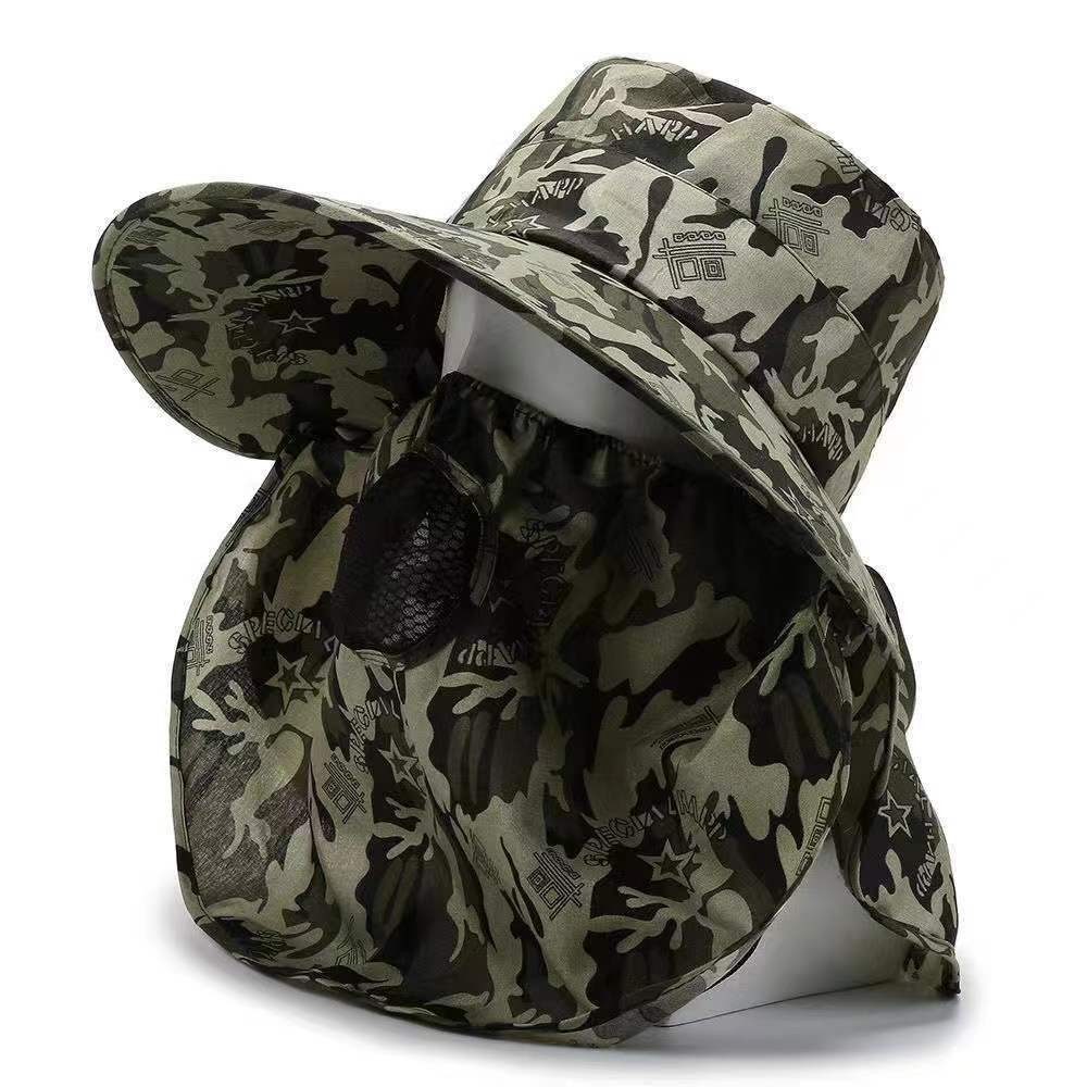 Polyester Camo Face Drape Hat — view 2