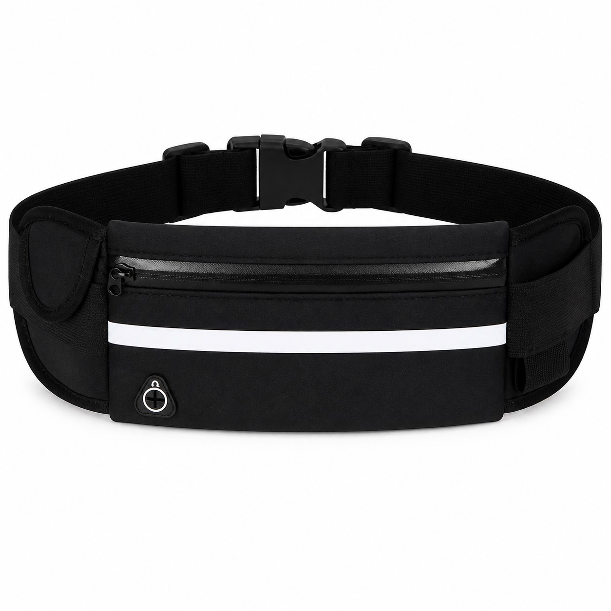 Adjustable Synthetic Rubber Waist Bag With Bottle Holder — view 2