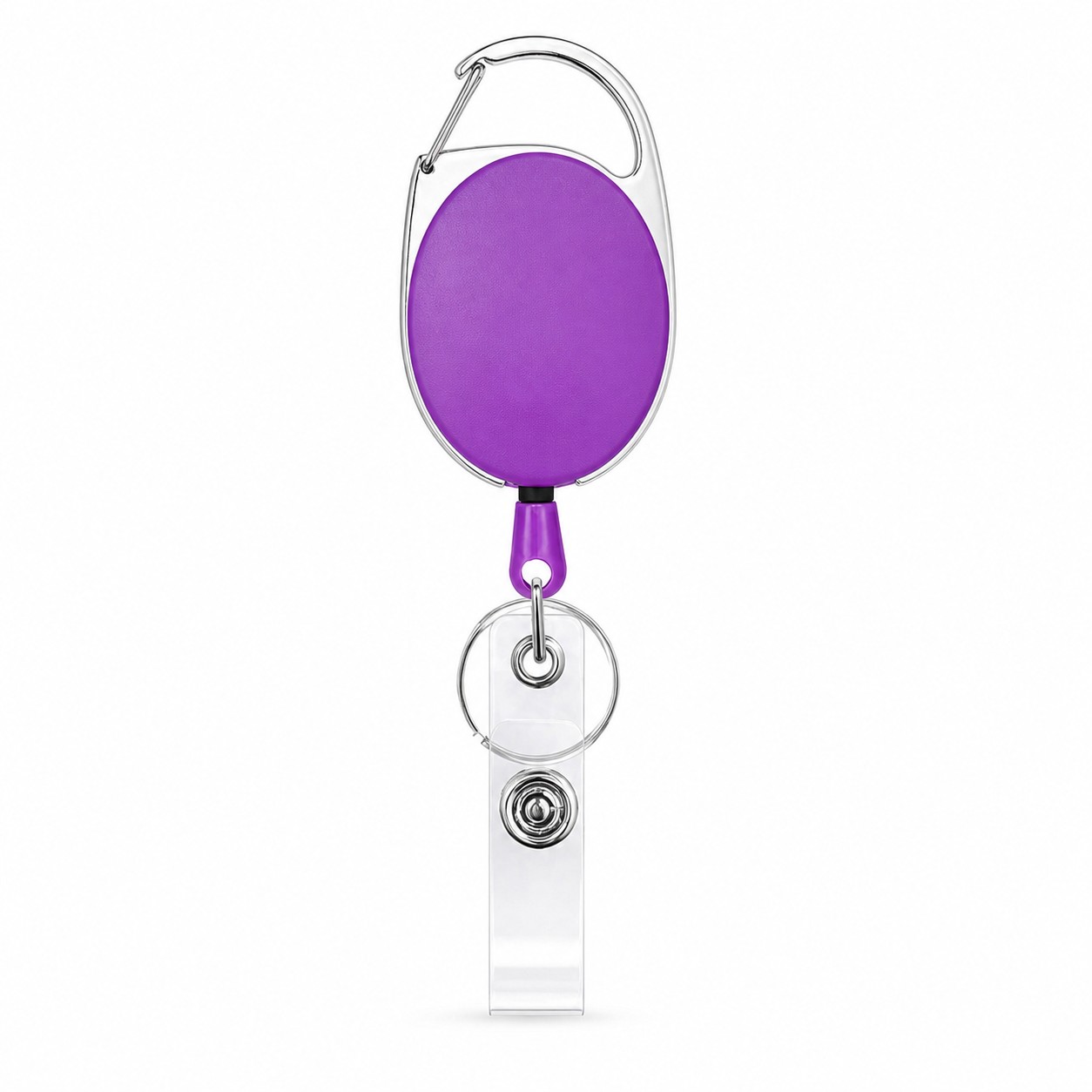 Plastic Carabiner Retractable ID Badge Reel — view 2