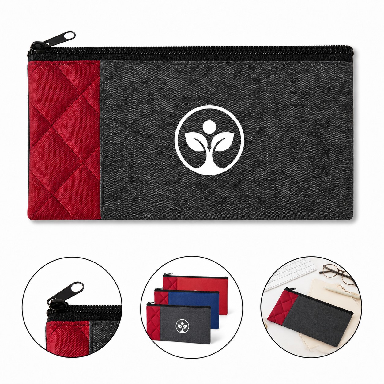 Zippered Polyester Academic Organizer Pouch — view 1