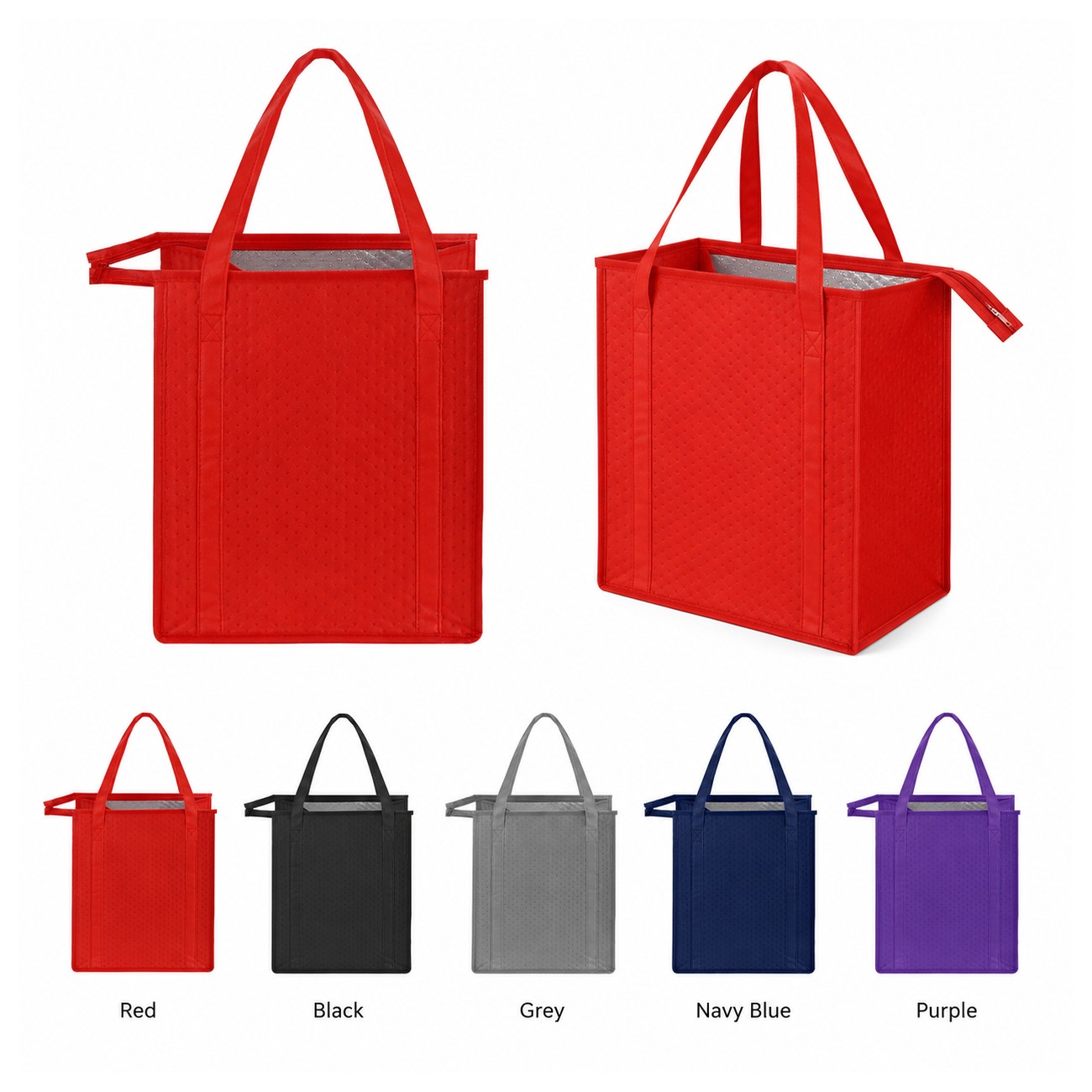 Reinforced Handles Red Cooler Tote