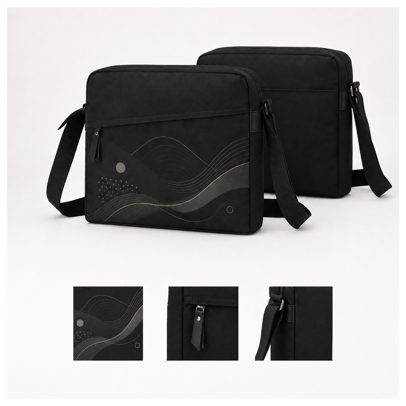 Adjustable Strap Tablet Crossbody Bag