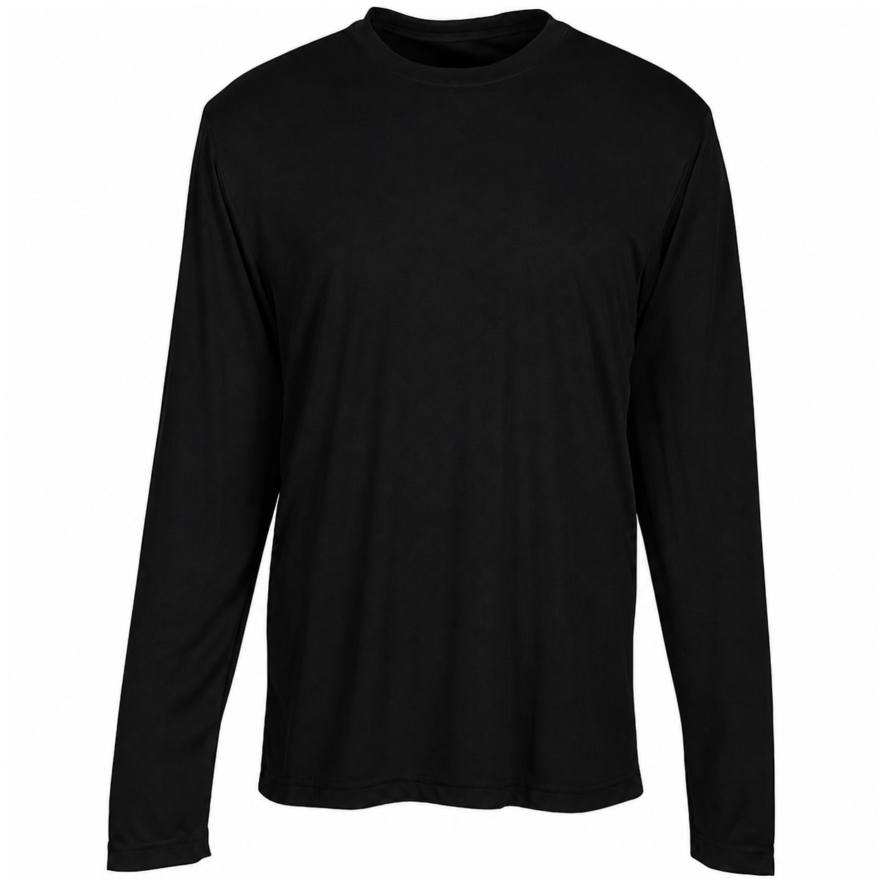 Polyester Long Sleeve Team Shirt — Black
