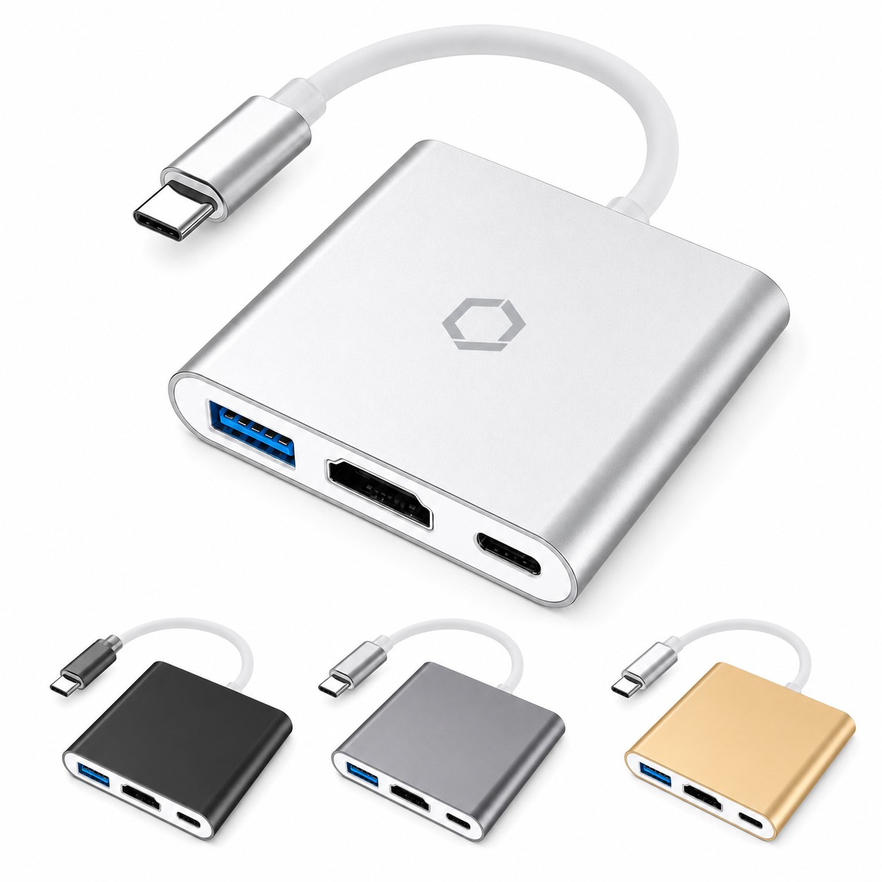 Three Port Laptop Adapter Hub