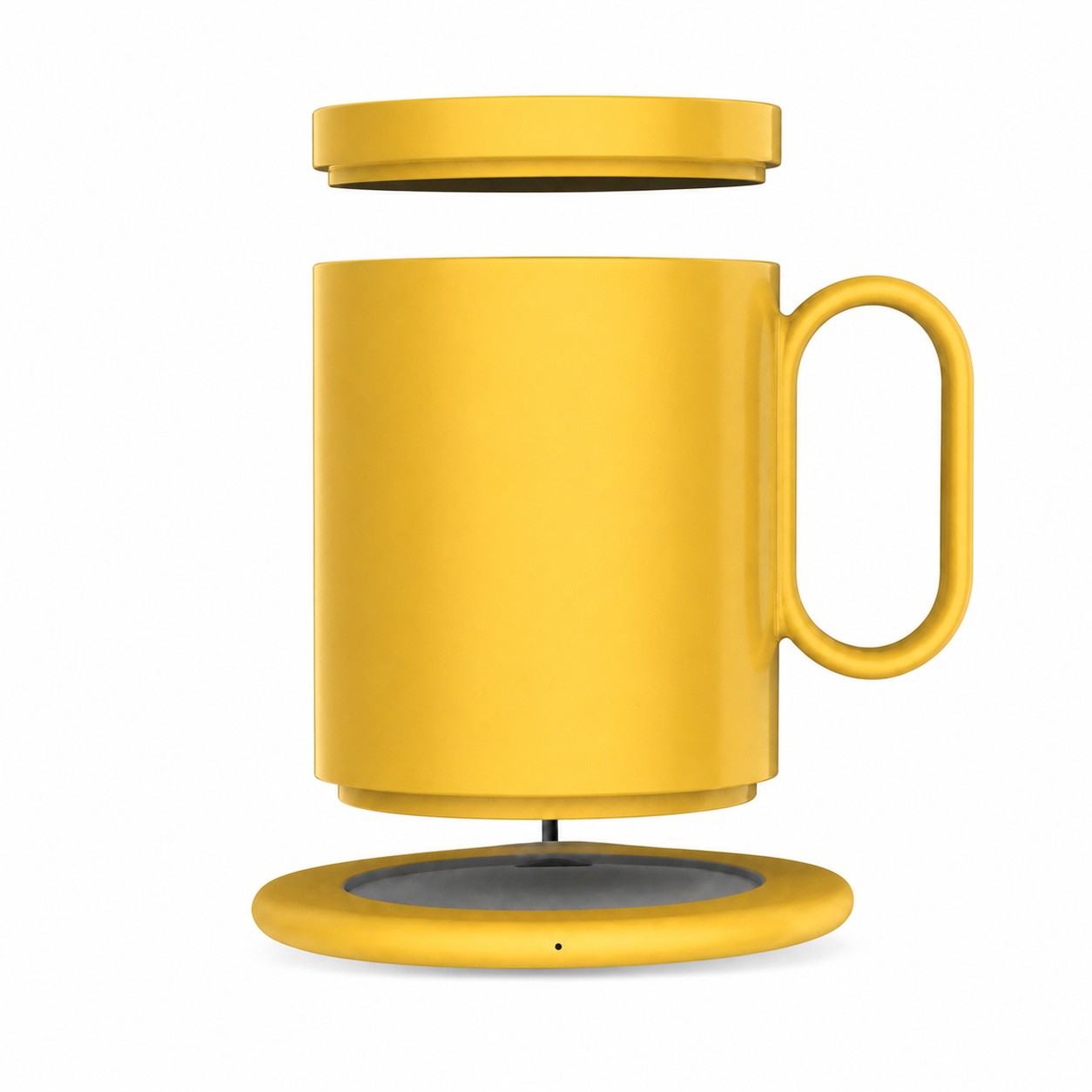 Desktop Warming Mug Charger Set — Yellow