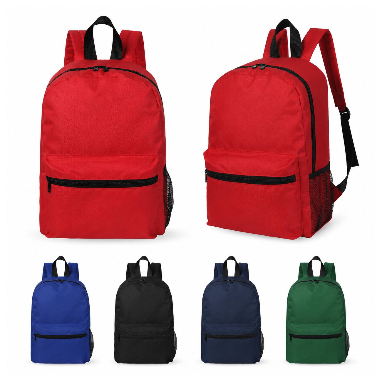 600D Polyester Red Backpack