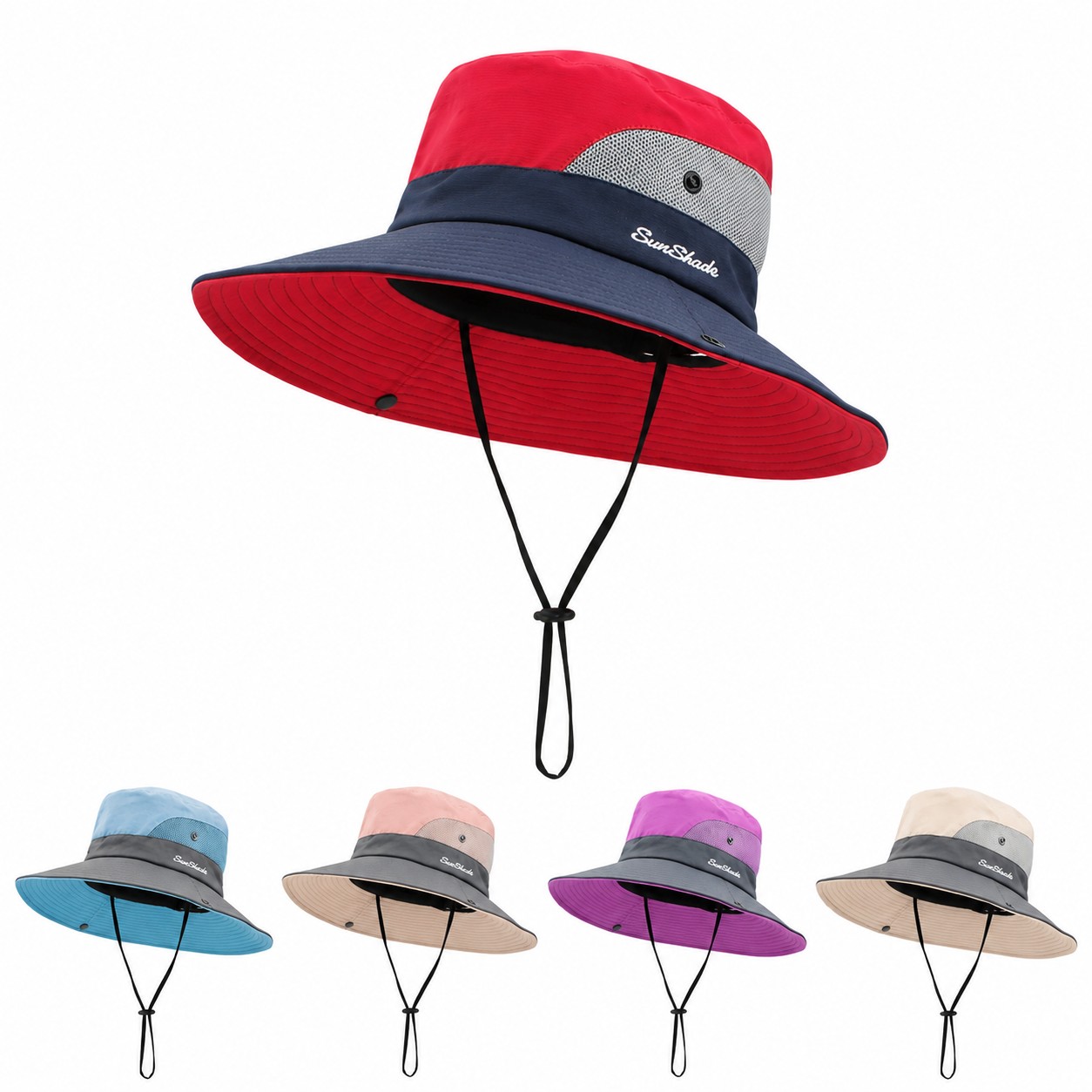 Mesh Band Polyester Sun Hat