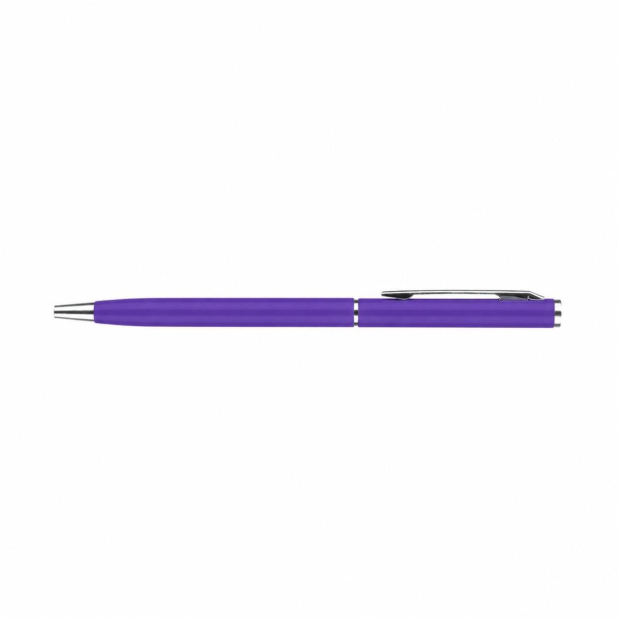Slim Metal Barrel Twist Pen — Purple