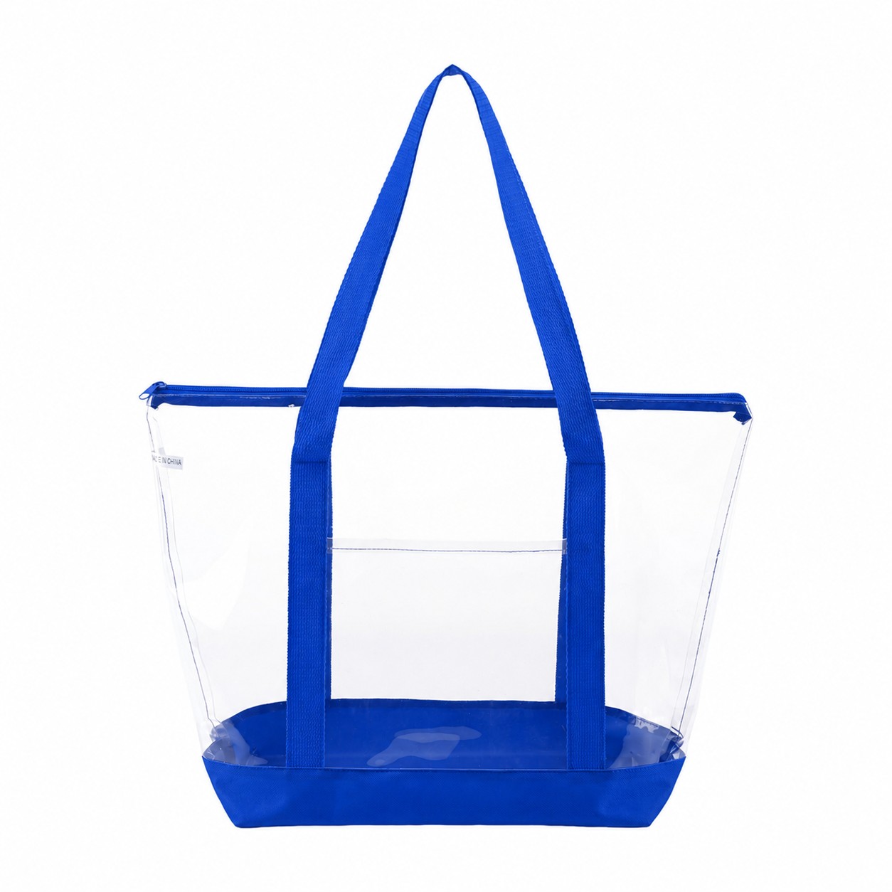 600D Polyester Zippered Storage Tote Bag — Royal Blue