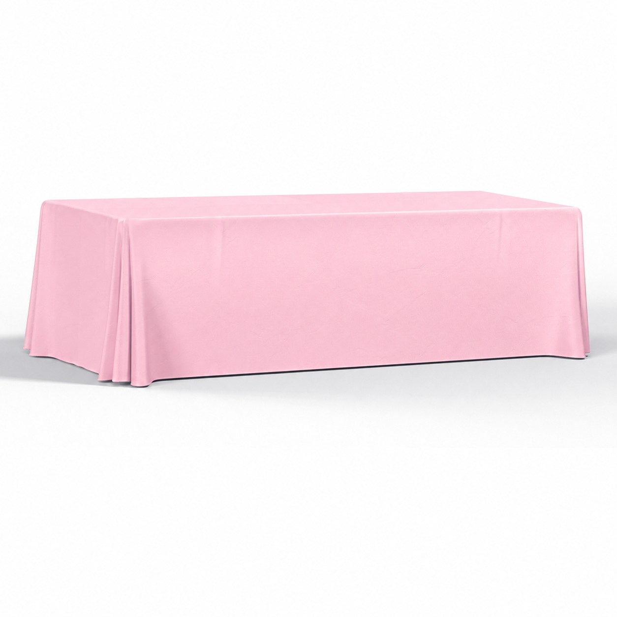 Four Side 8' Polyester Table Throw — Pink