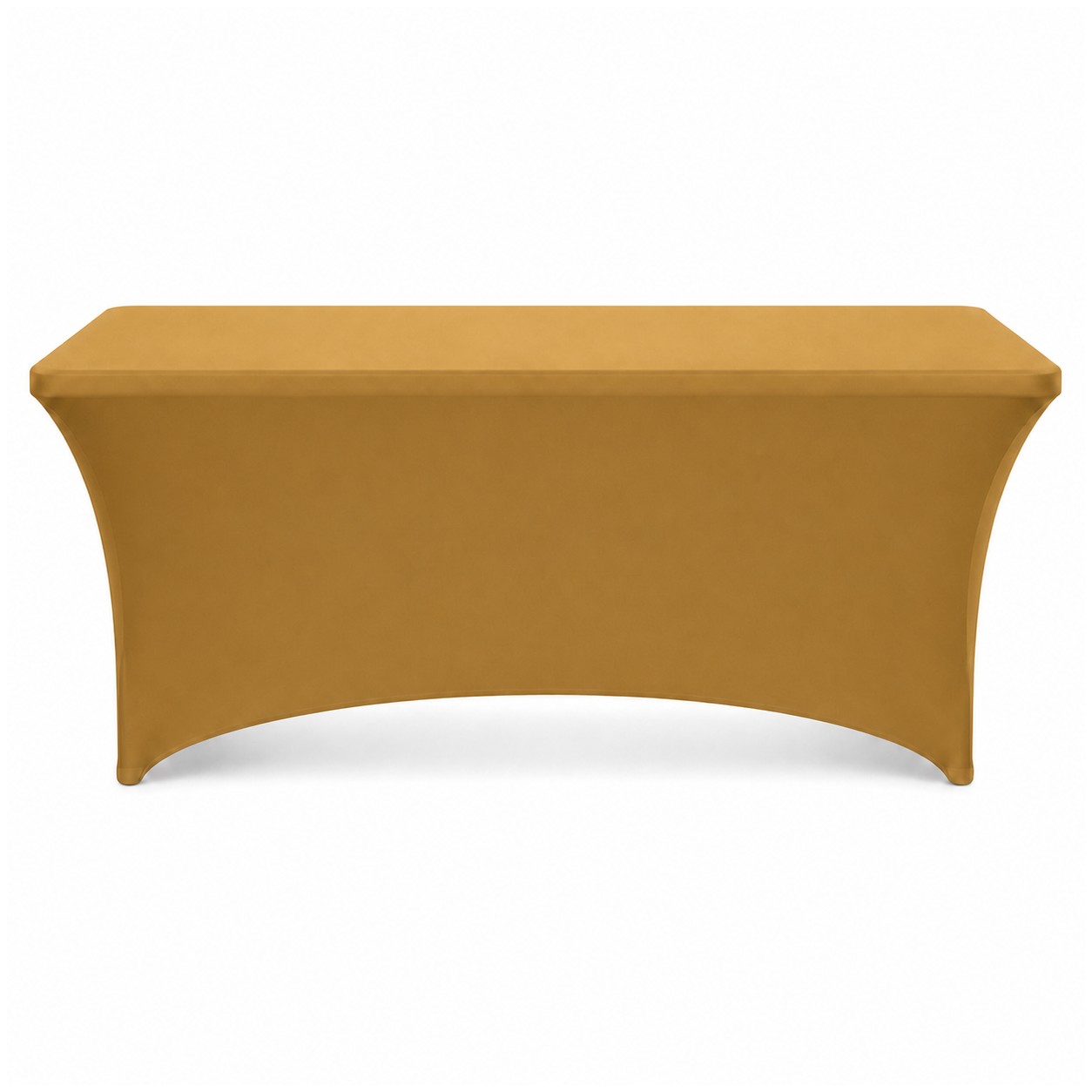 Four Foot Stretch Fitted Table Cover — Bronze Gold