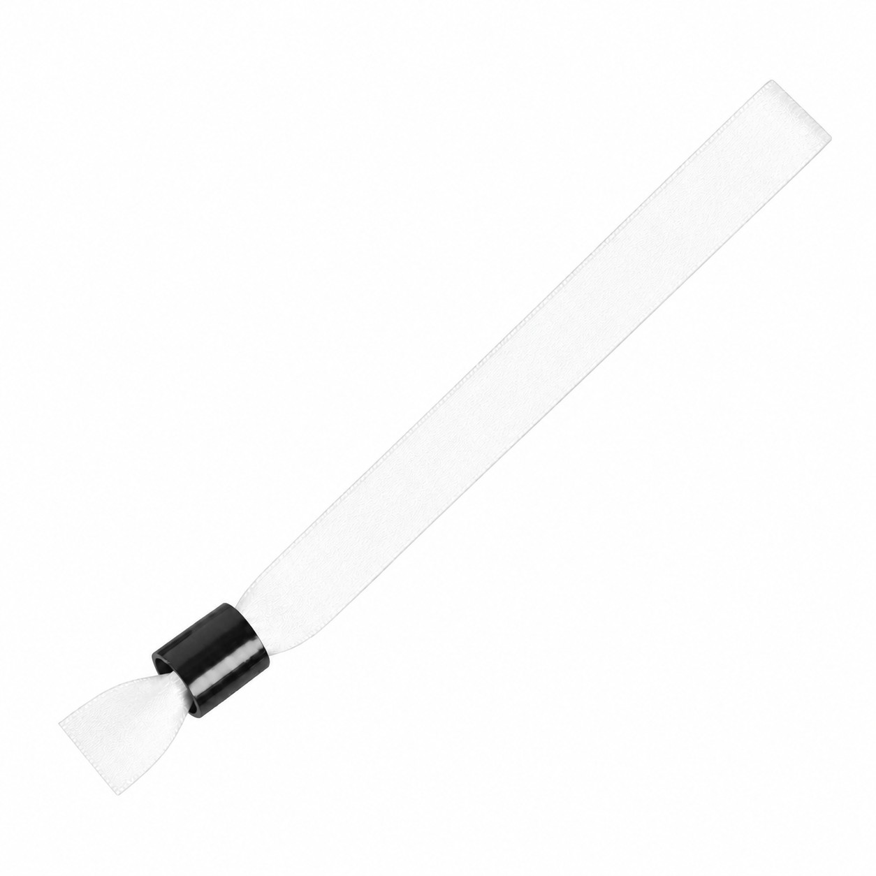 Polyester Locking Event Wristband — Clear White