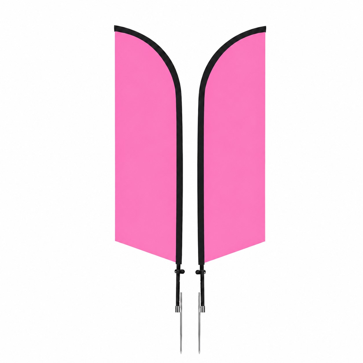 11' Spike Feather Flag Kit — Pink