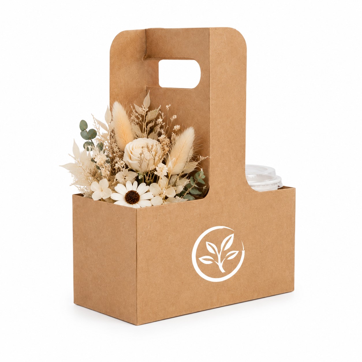 Handled Kraft Paper Bouquet Bag