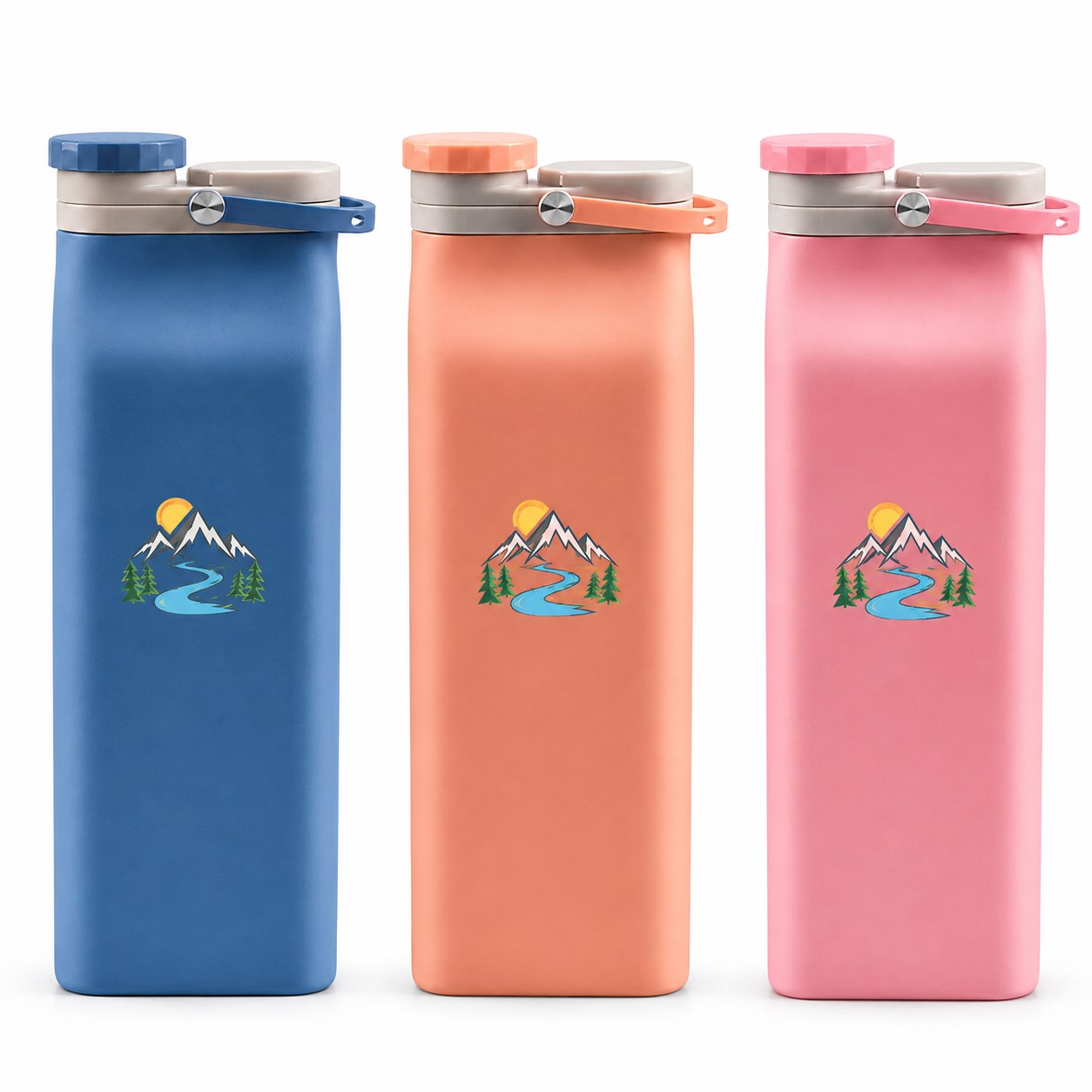 Tall Silicone Travel Bottle With Pivot Handle