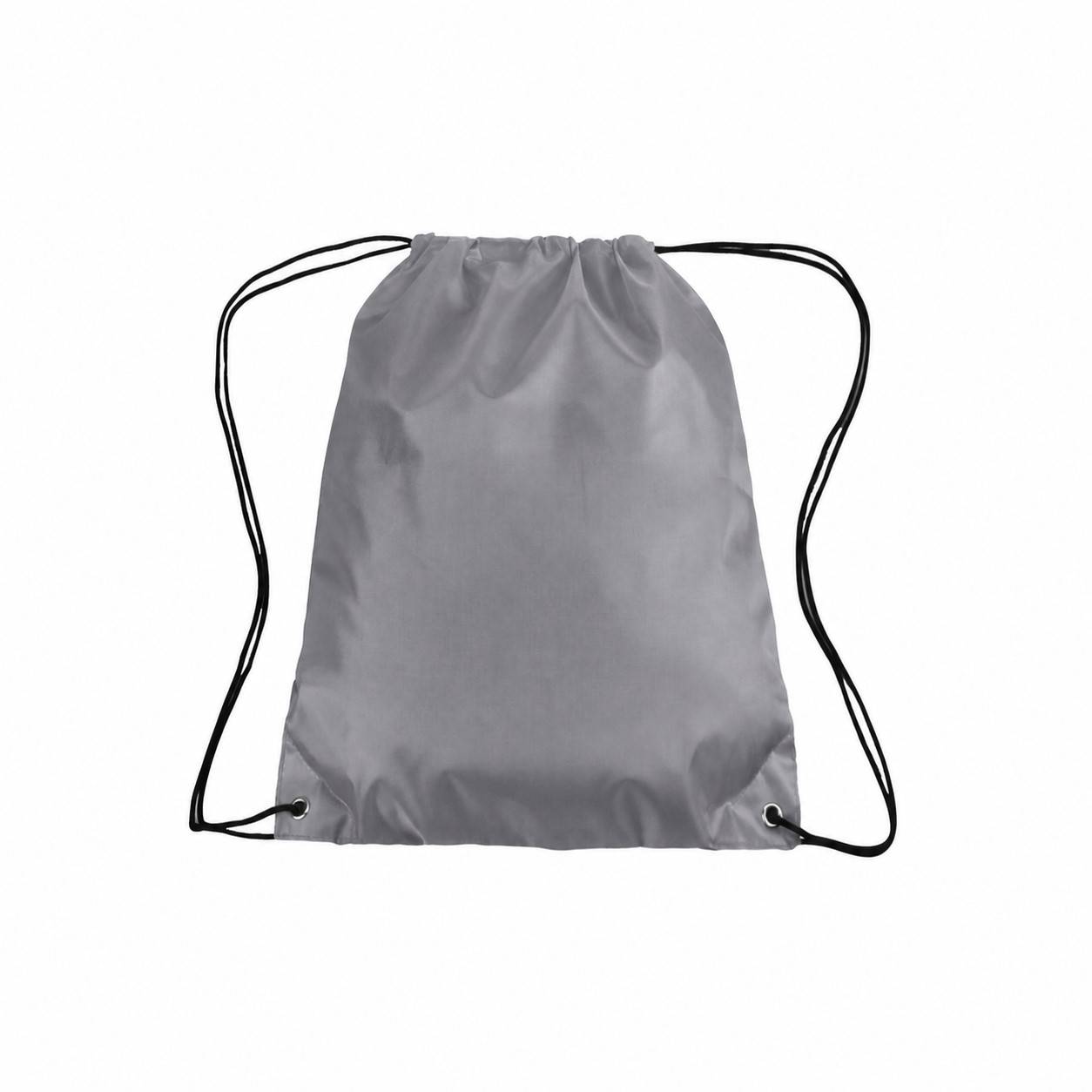 210D Polyester Classic Drawstring Bag — Gray