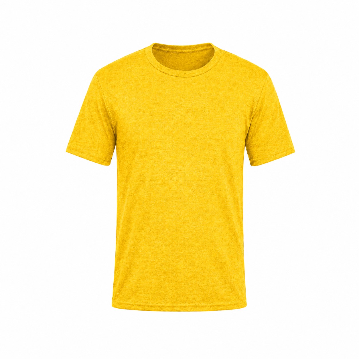 Men's Cotton-Polyester Blend Crewneck T-Shirt — Yellow