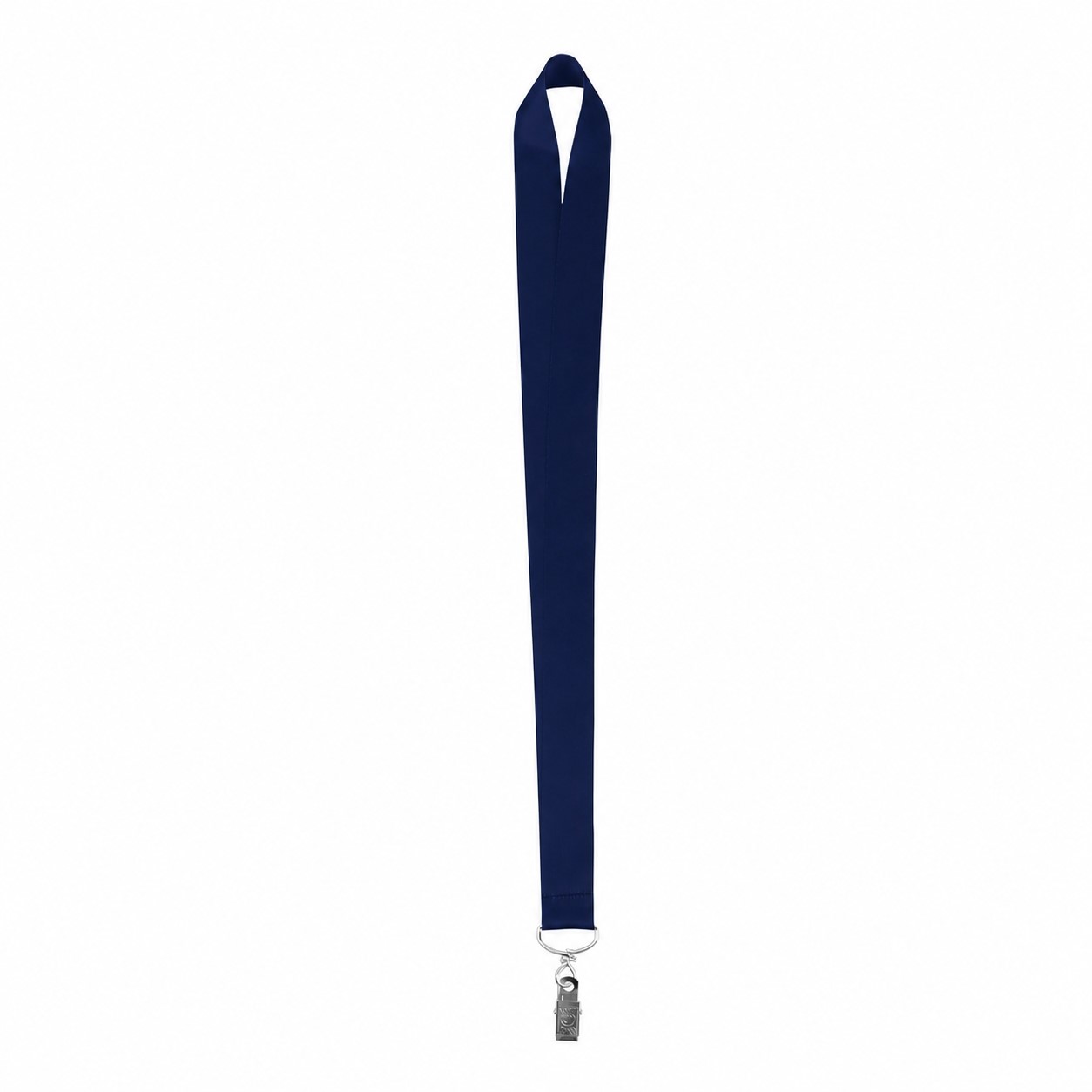 Wide Polyester Neck Lanyard — Navy Blue