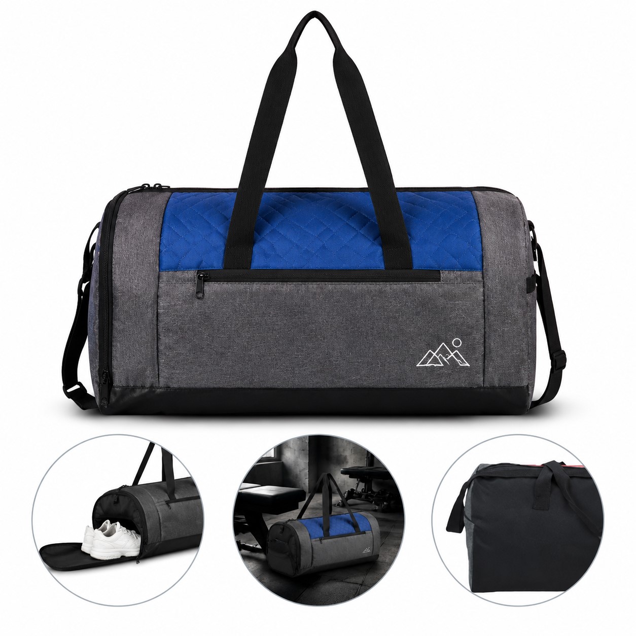 Quilted Polyester Travel Duffel Bag