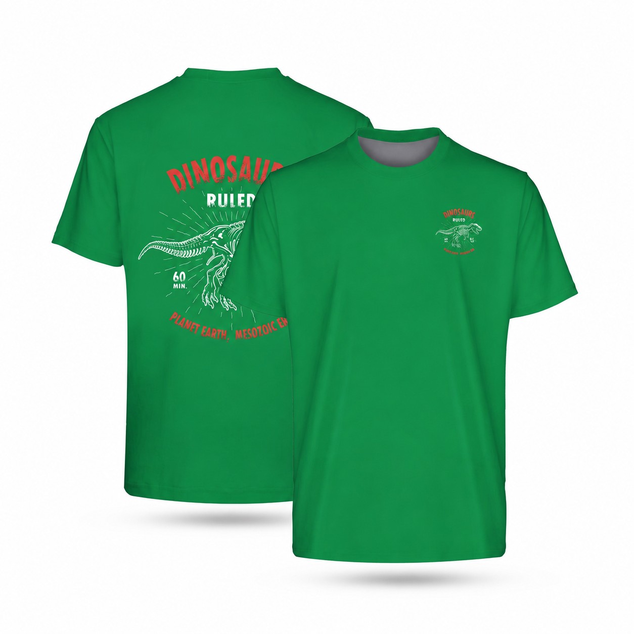 Polyester Short Sleeve T-Shirt — Green