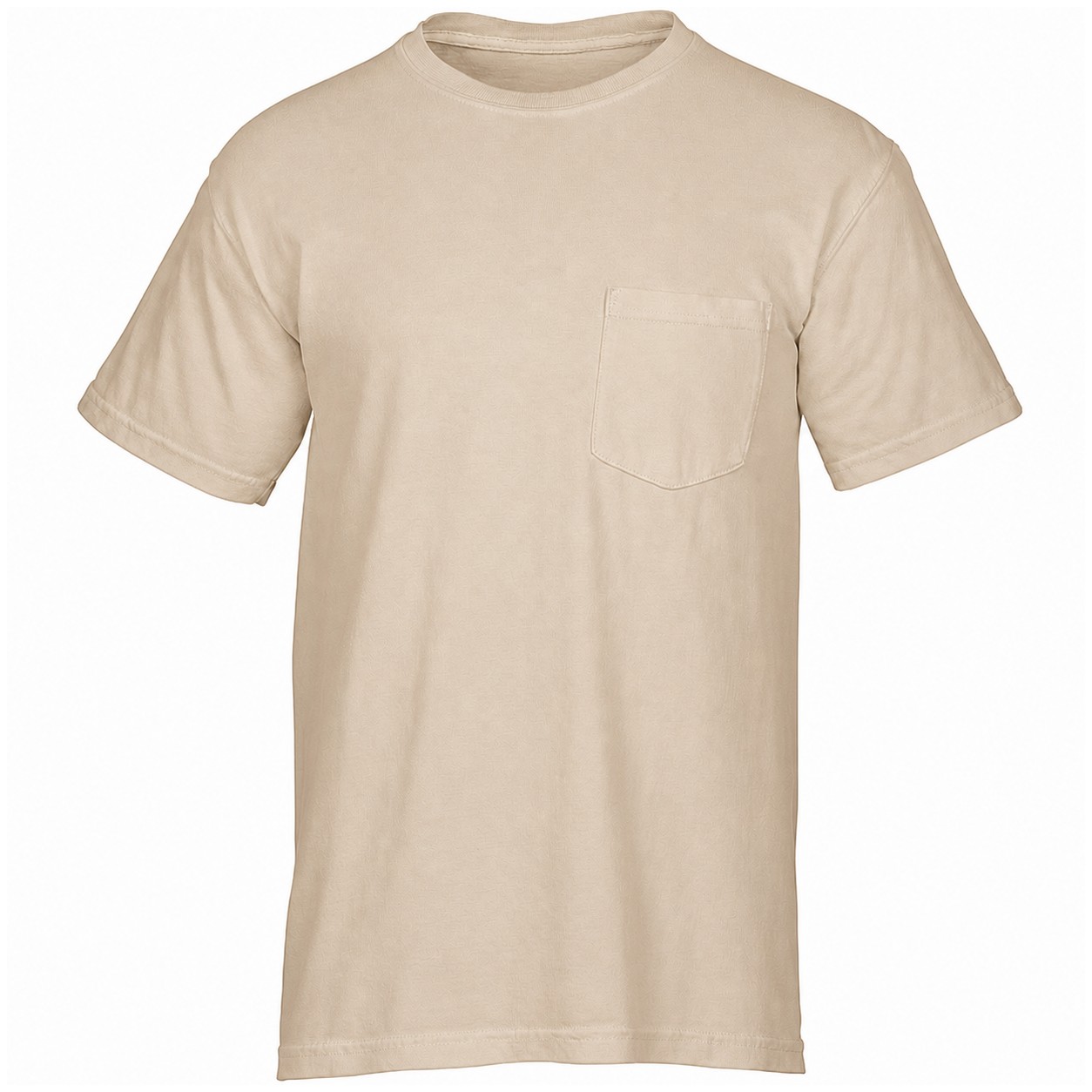 Garment Dyed Ringspun Pocket Tee — Beige