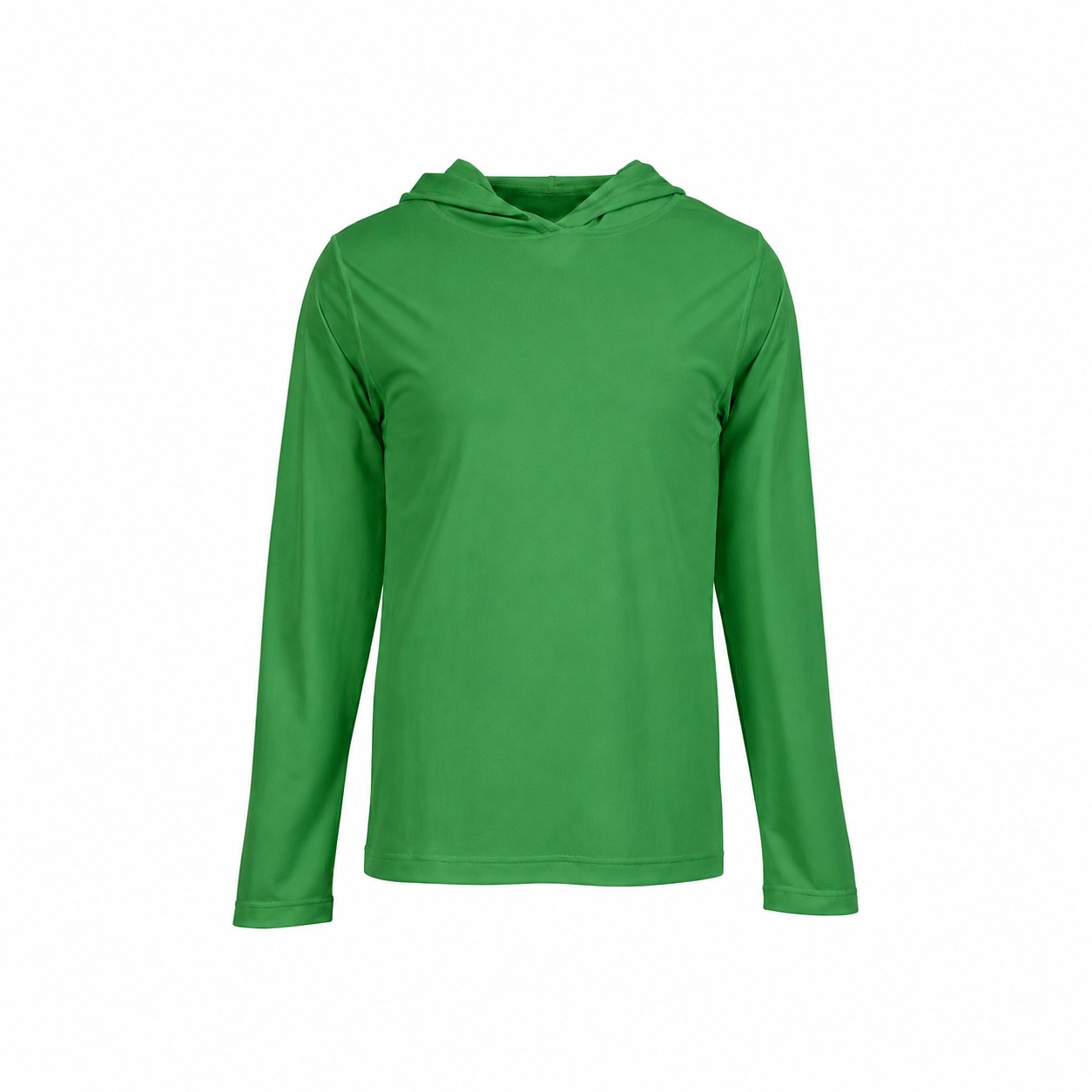 Polyester Long Sleeve Hooded Training Shirt — Green
