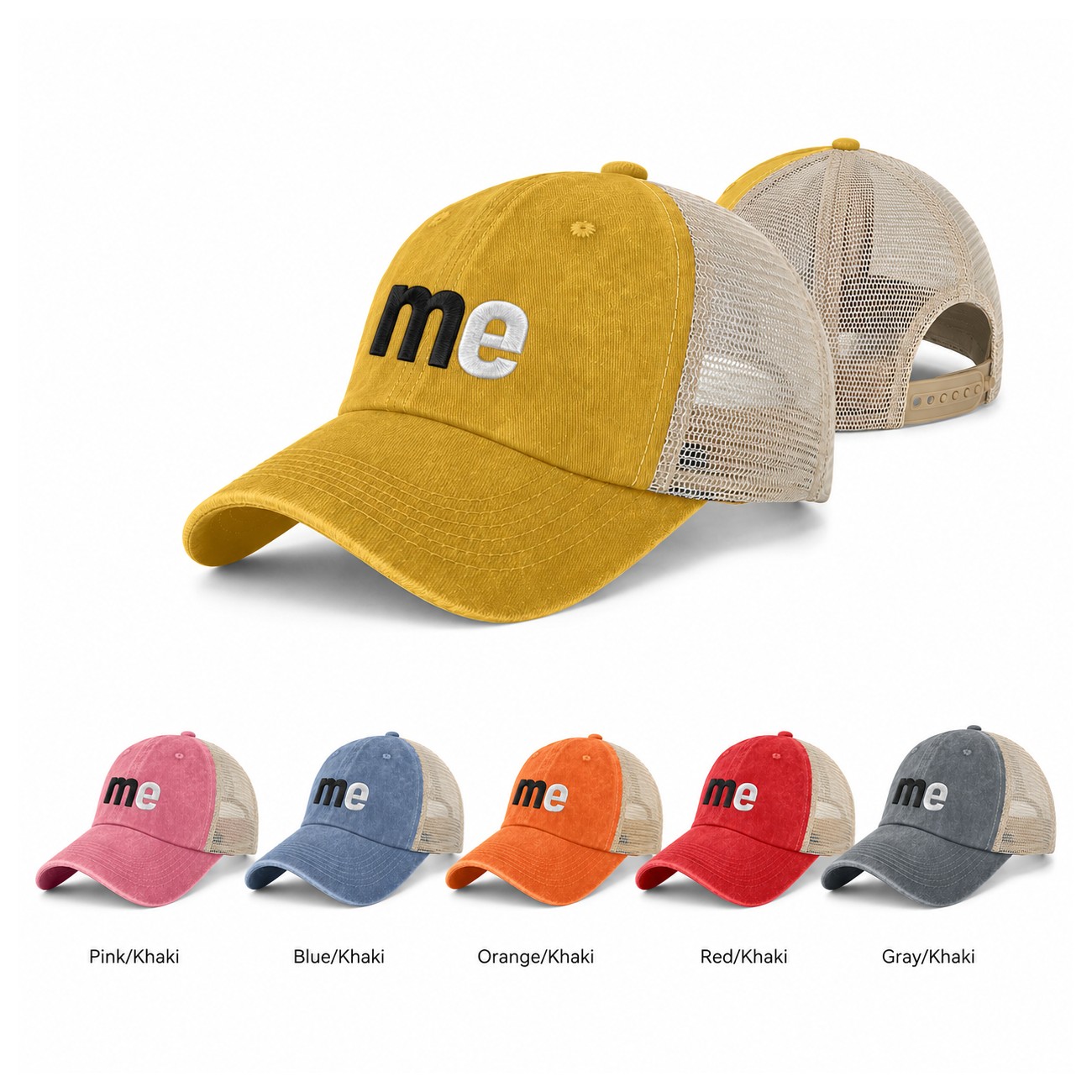 Pigment Dyed Mesh Trucker Cap