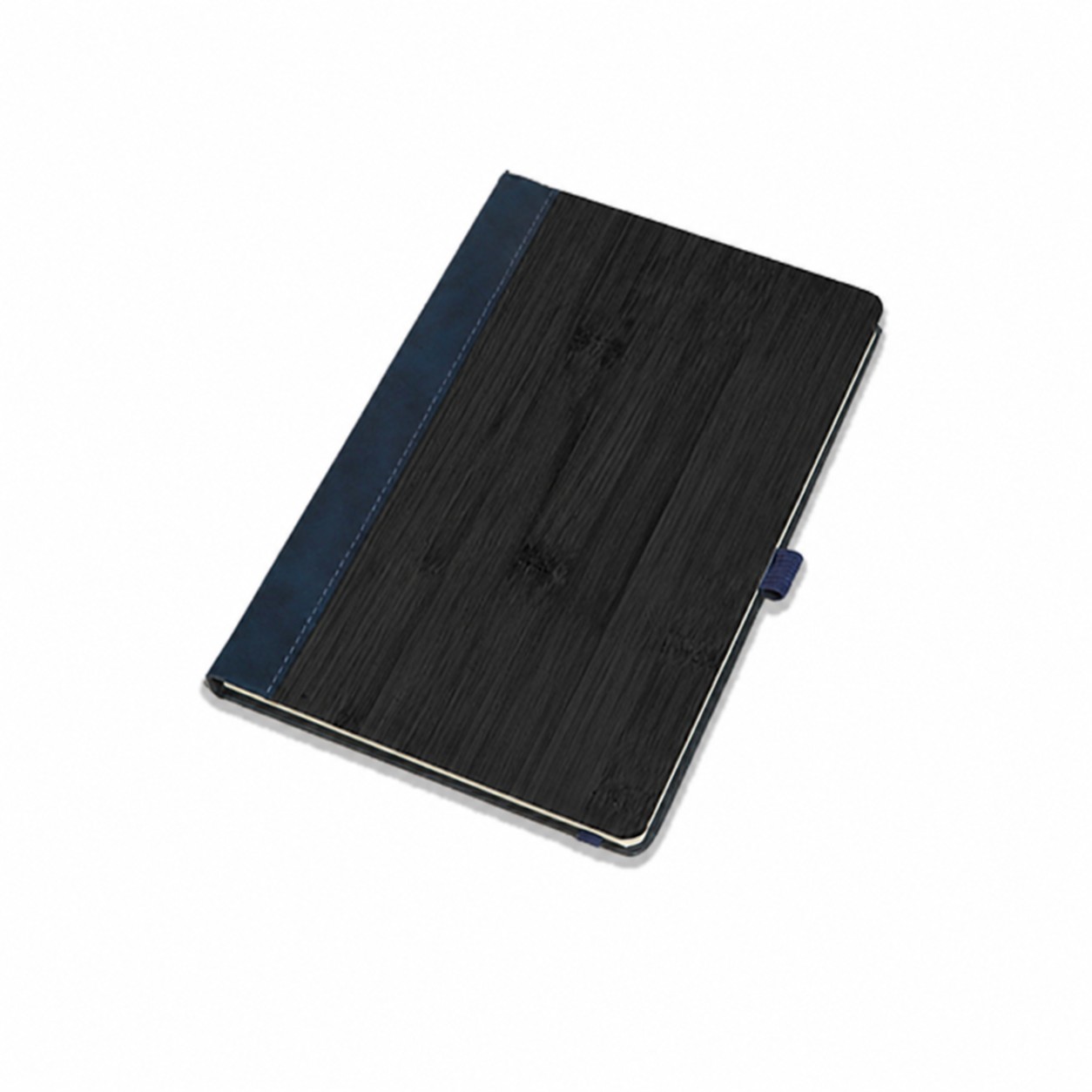 A5 Bamboo Grain PU Soft Cover Notebook — Black