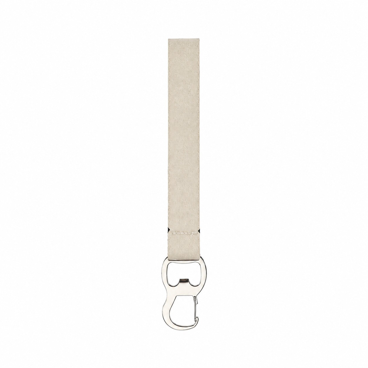 Neoprene Wristband Bottle Opener Keychain — Natural Beige