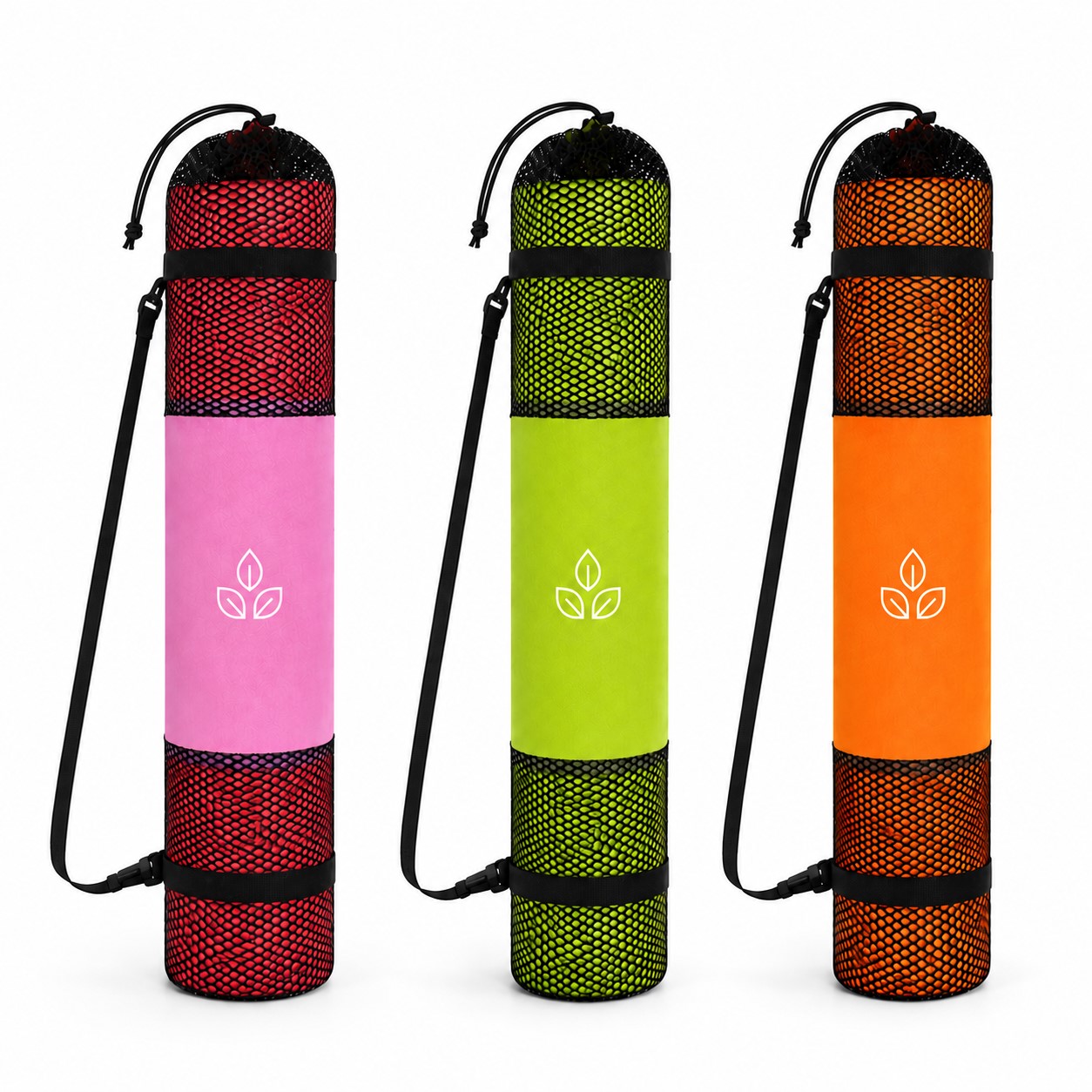 Rubber Yoga Mat With Mesh Transport Bag