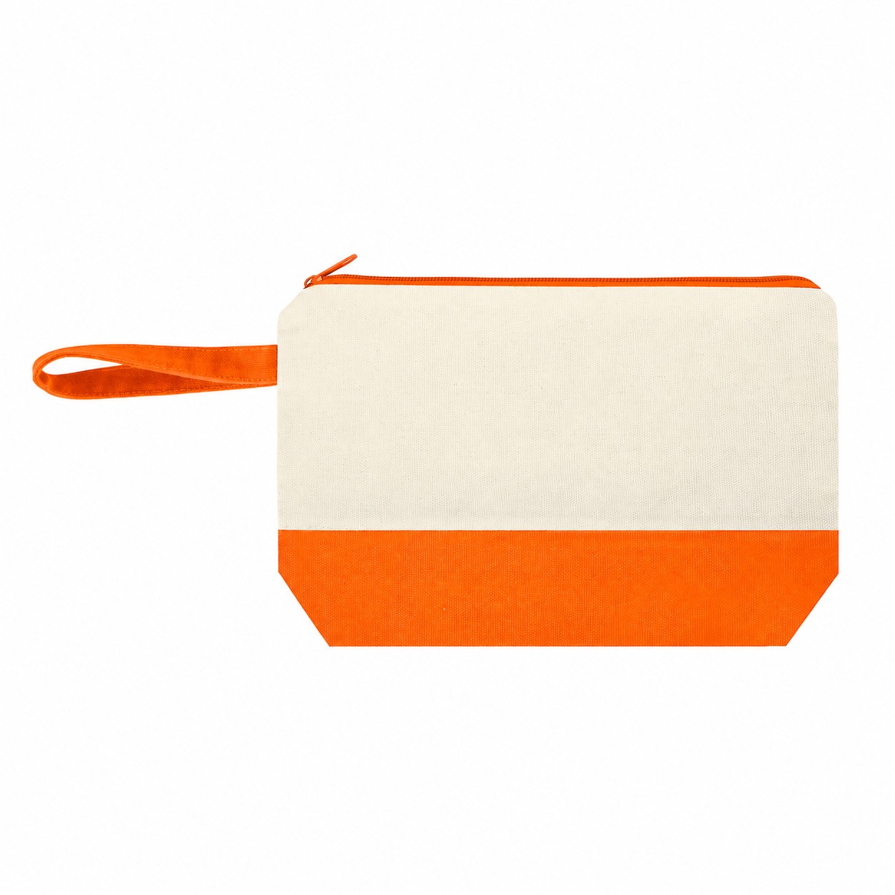 Canvas Carry Handles Makeup Bag — Orange